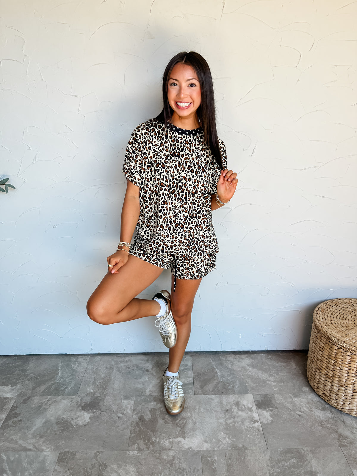 Darling Dreamer Knit Set- Leopard