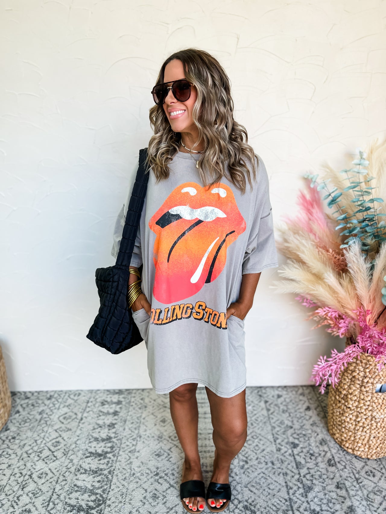 California Sunset Dreams Graphic Tee Dress