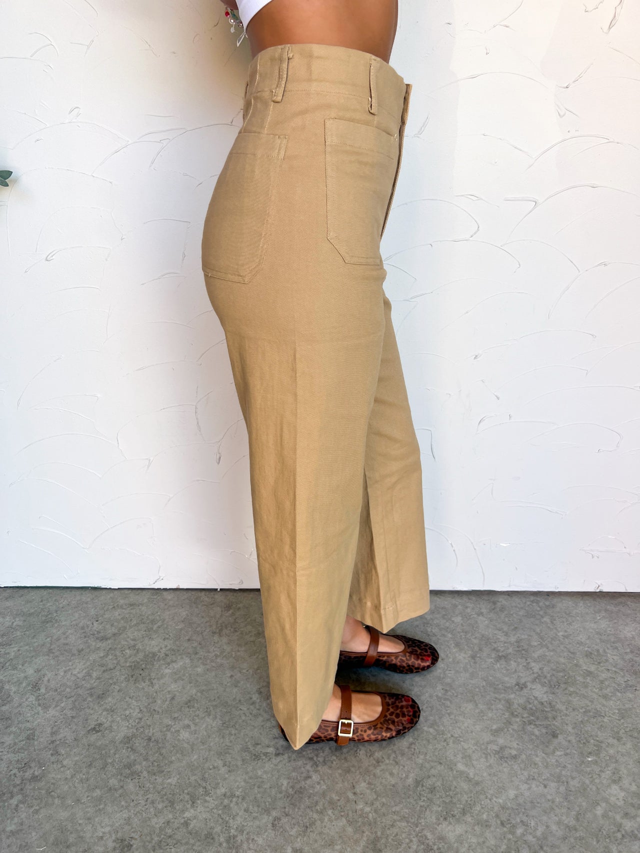 Taupe Soft Washed Wide Leg Pants