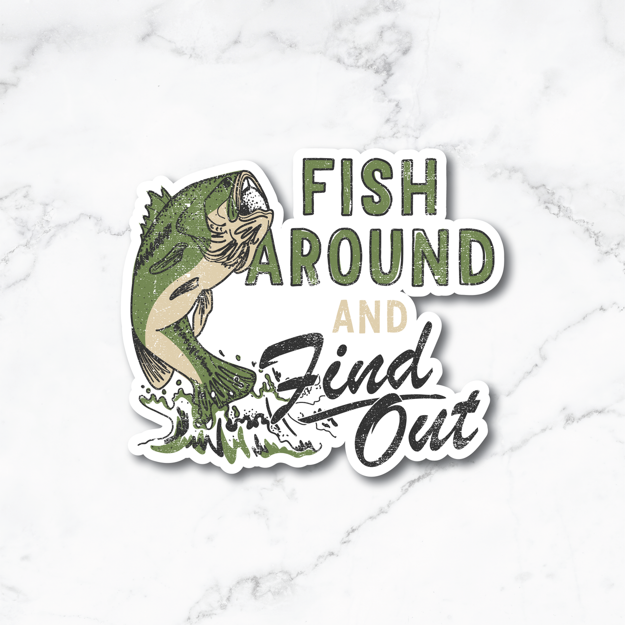 Fish Around Sticker