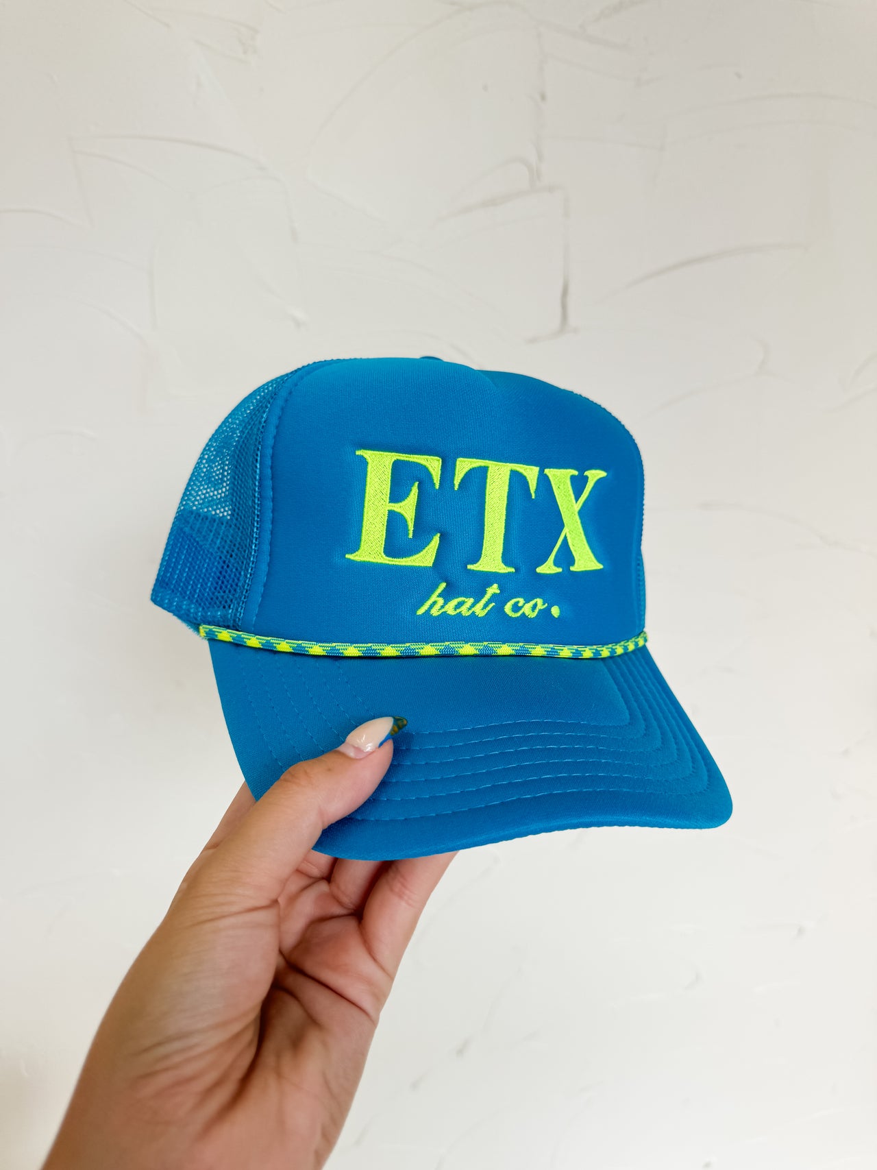 Retro ETX Foam Hat- Electric Teal