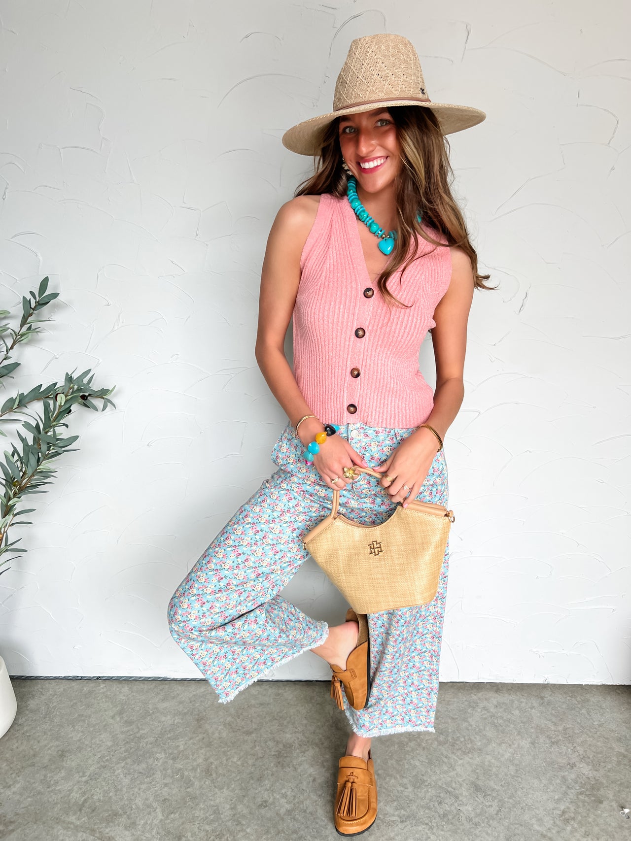 She Means Business Pink Sweater Vest