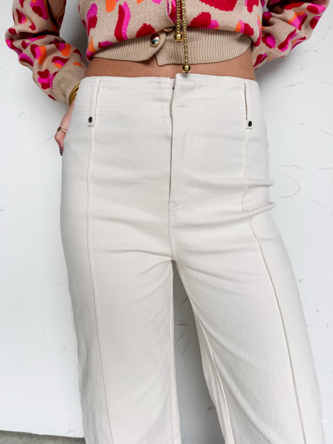 Don't Think Twice Front Seam Wide Leg Pants