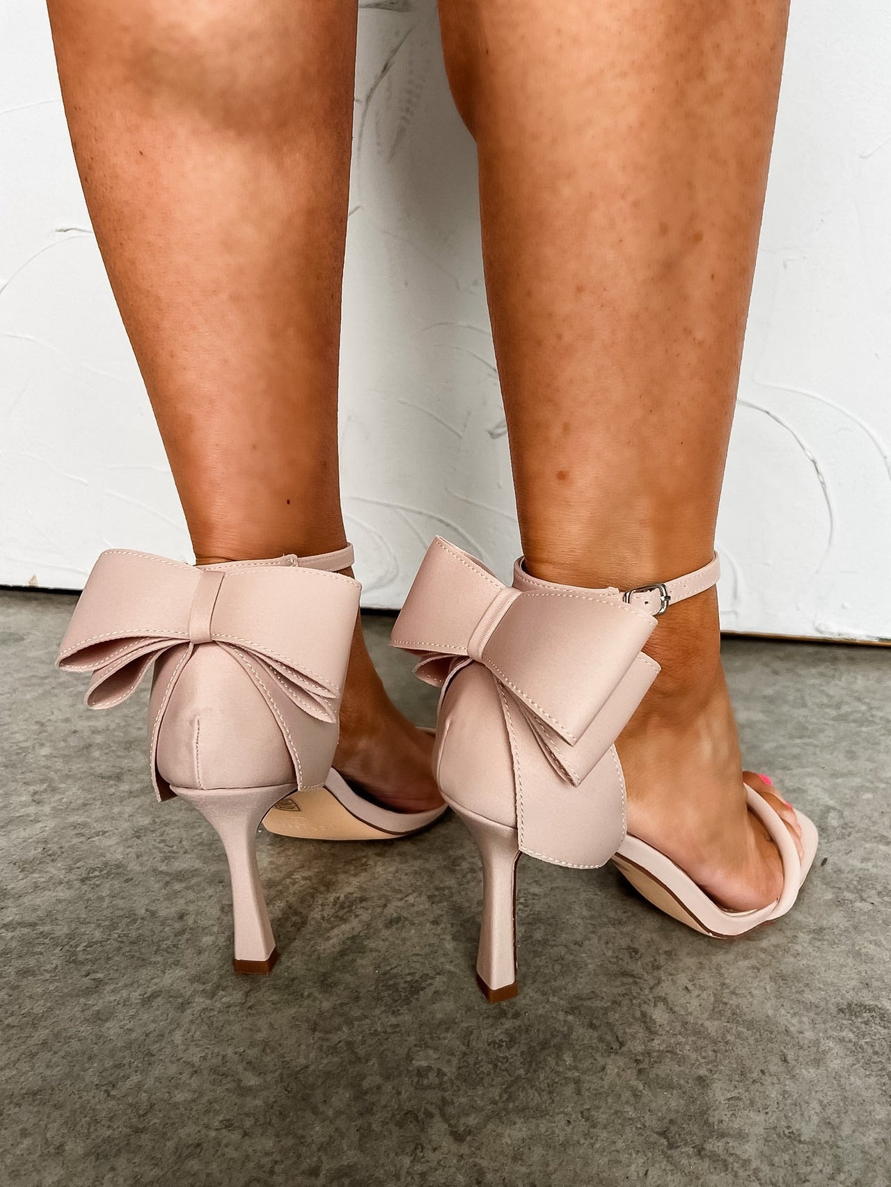 Harlow Beige Bow Heels