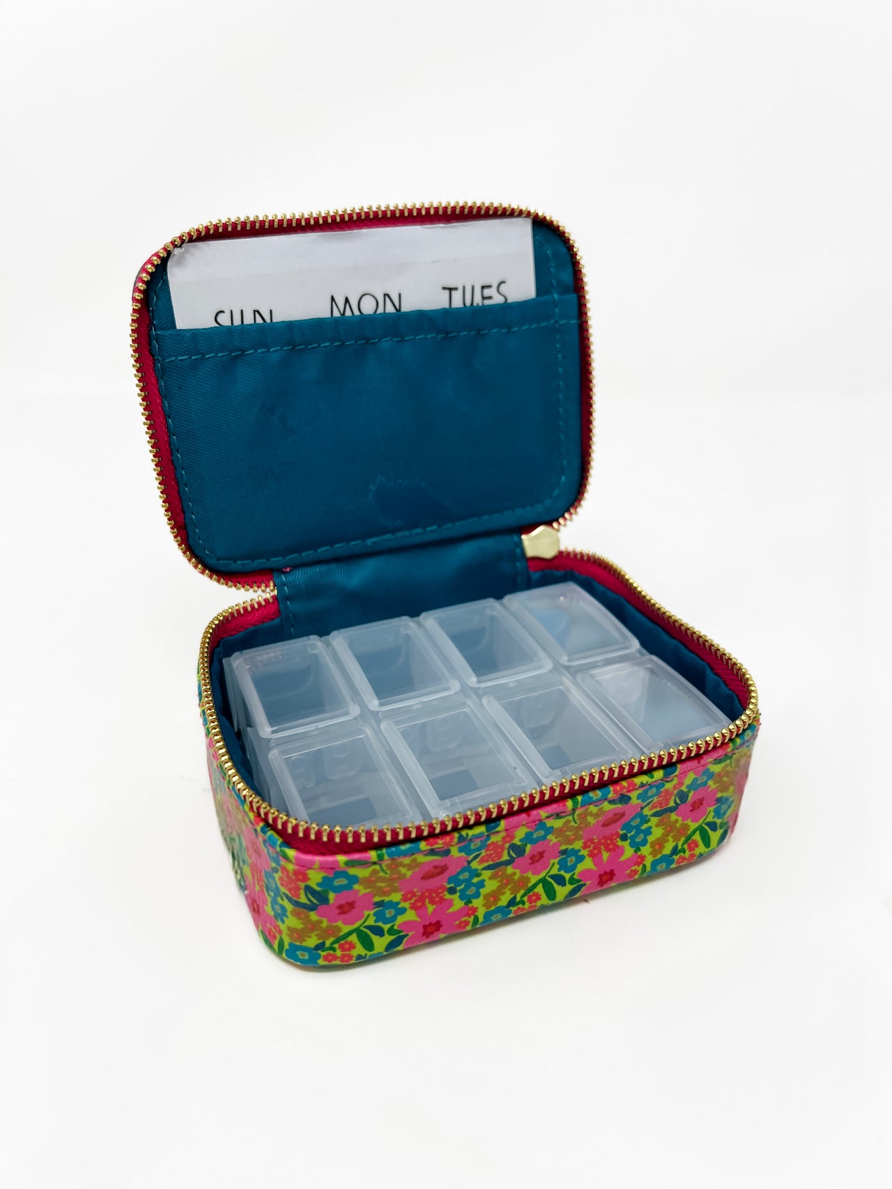 Getaway Daily Pill Case- Pink Neon Green