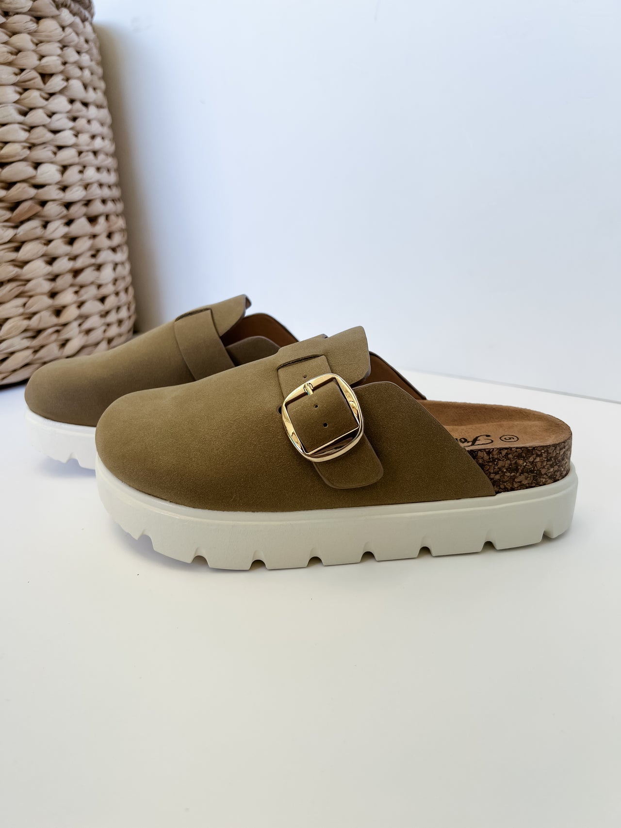 Oaks Platform Clogs- Taupe