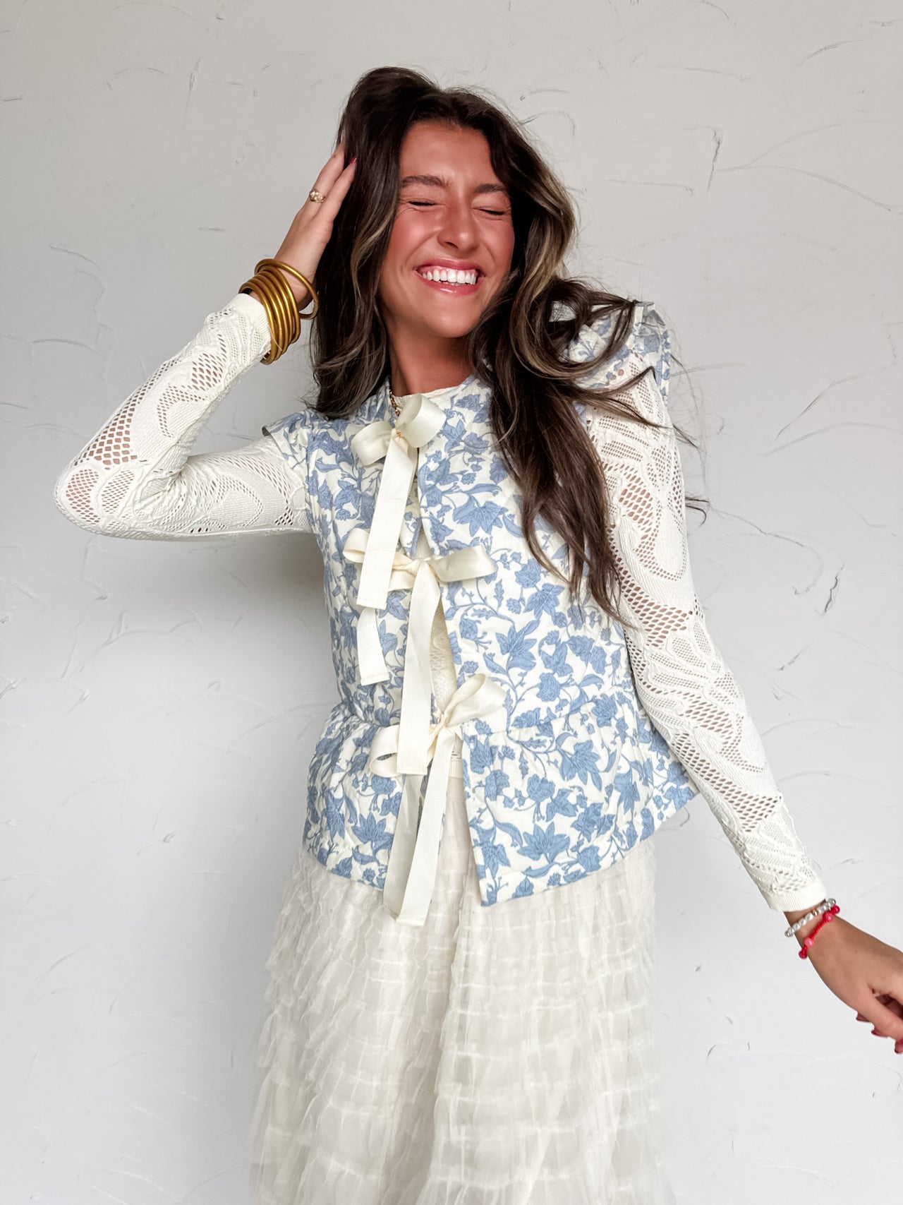 Take Shape Floral Quilted Vest