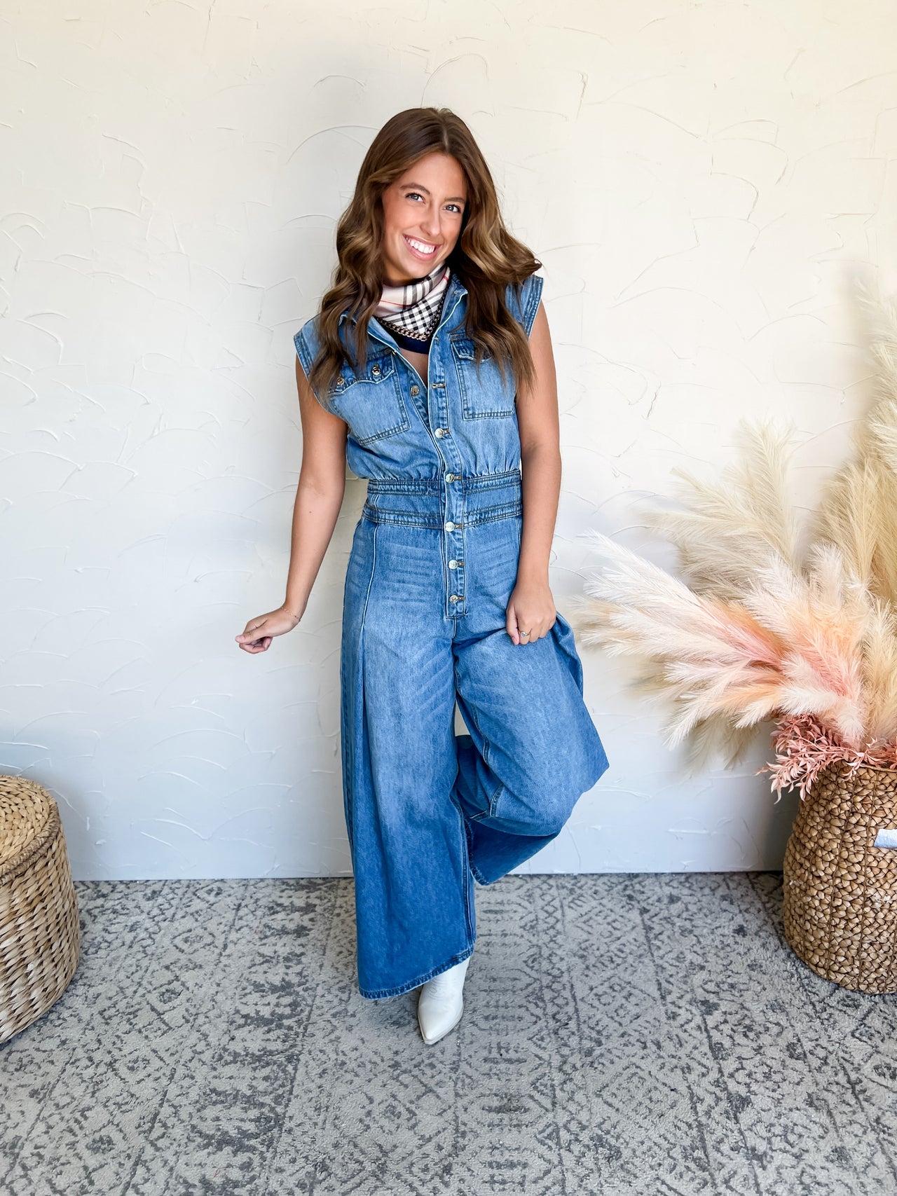 Feeling the Vibe Denim Sleeveless Jumpsuit