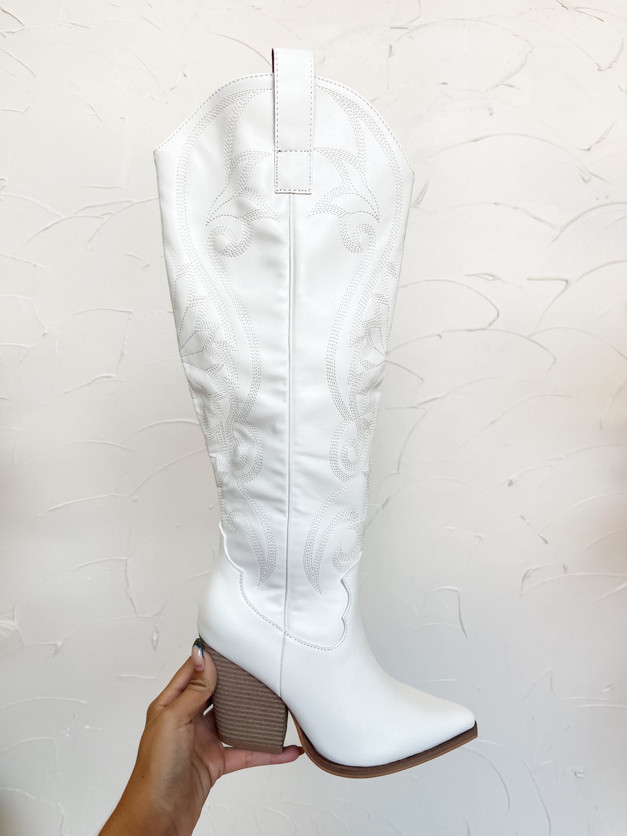 Astrid White Western Boot