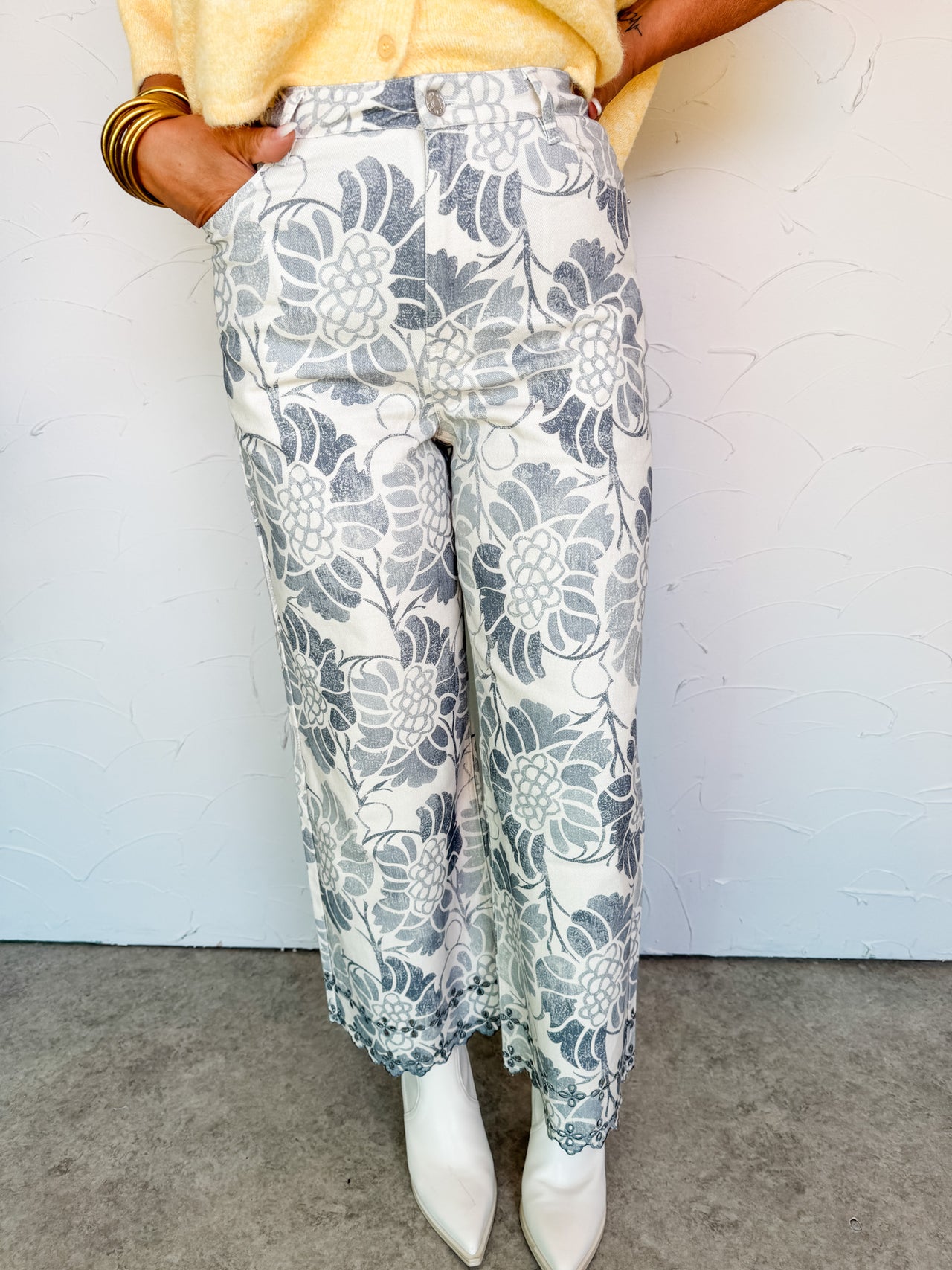 Aim To Inspire Floral Straight Leg Pants
