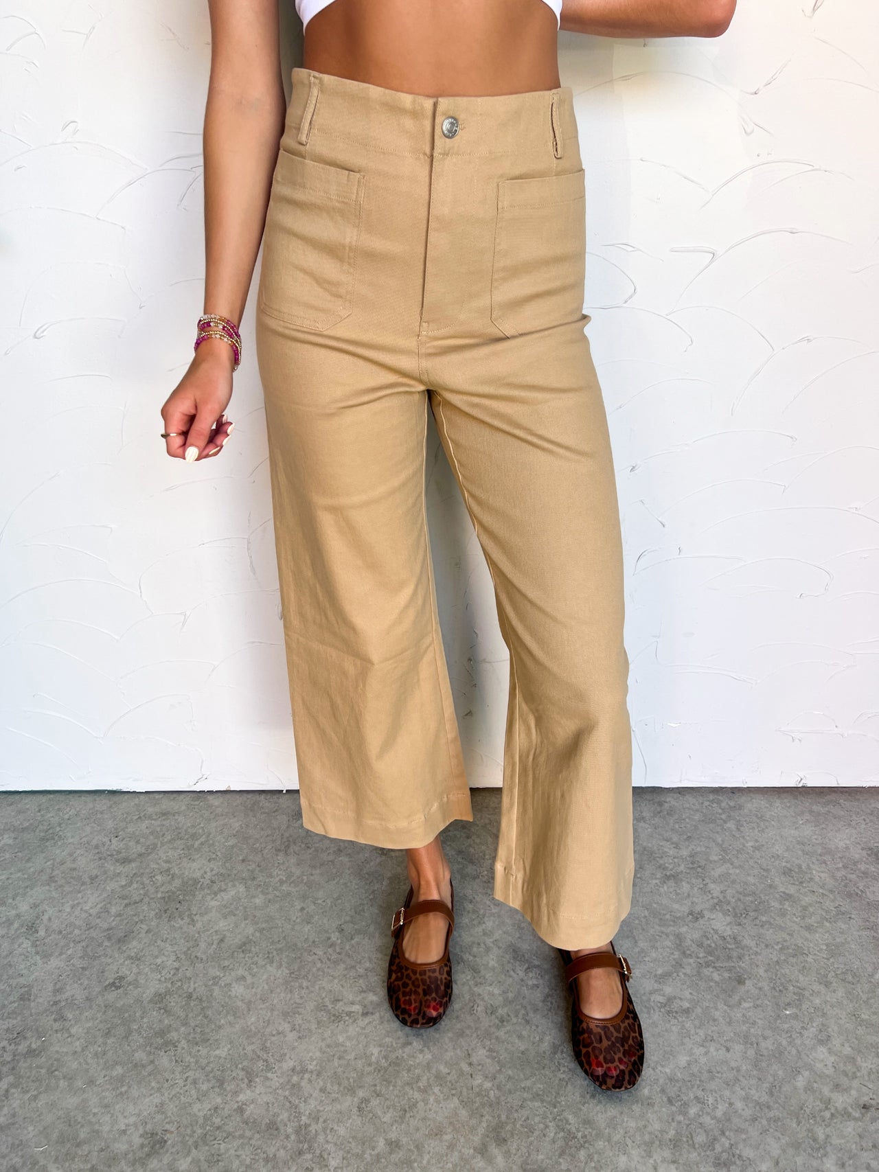 Taupe Soft Washed Wide Leg Pants
