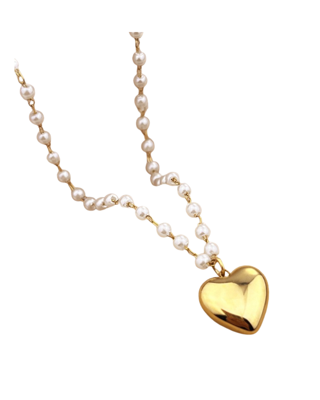 18K Stainless Steel Gold Heart Necklace