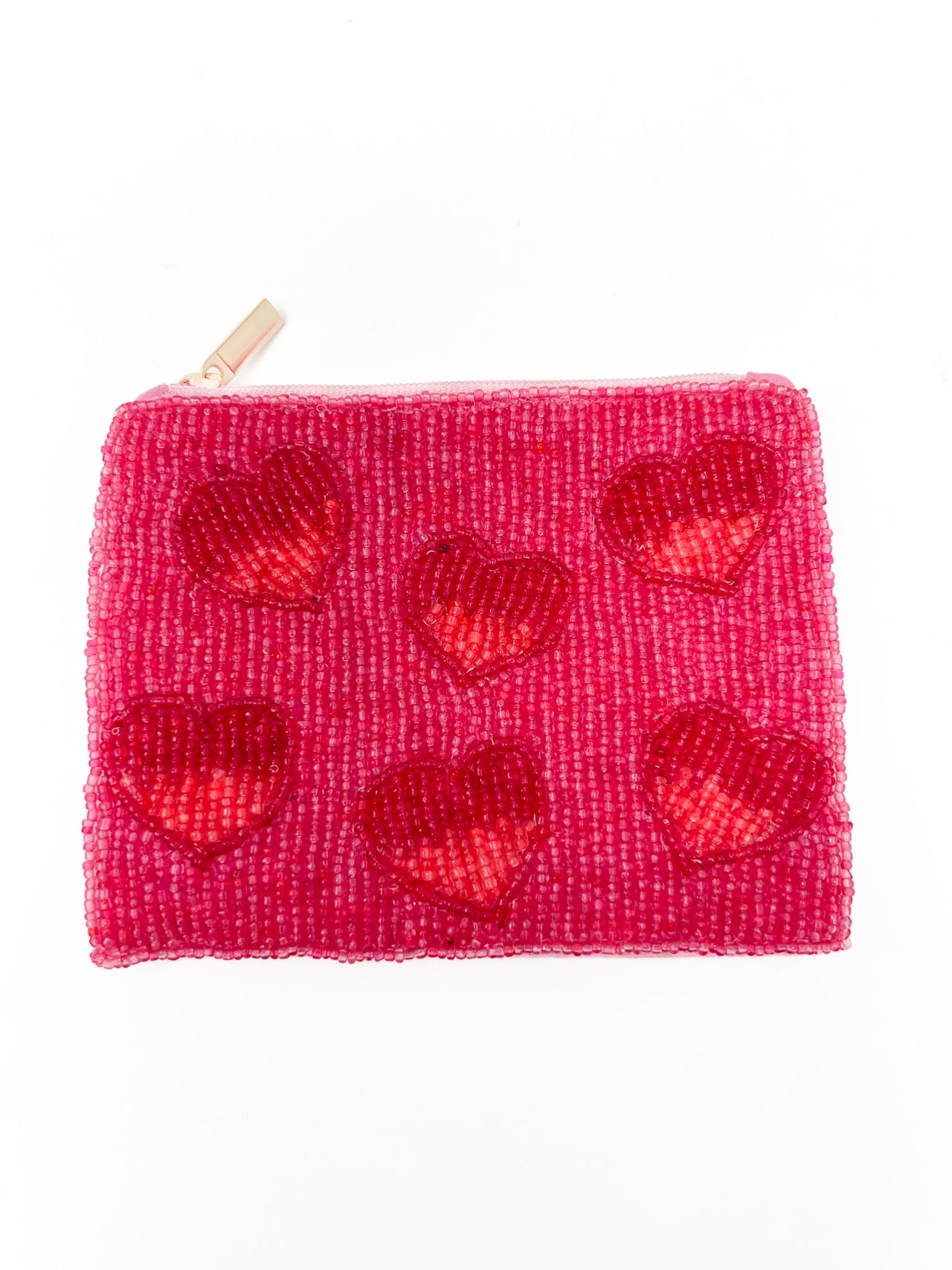 Multi Heart Beaded Pouch