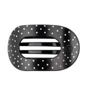 Black air vent with white polka dots on a transparent background
