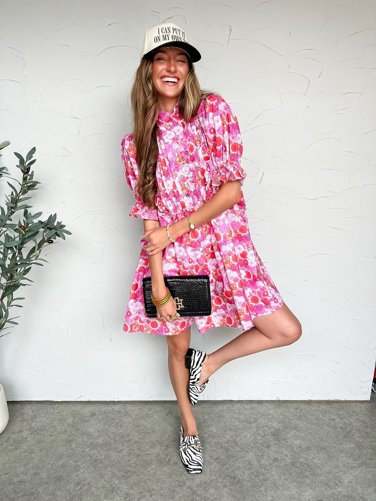 Life In Every Bloom Floral Puff Sleeve Mini Dress