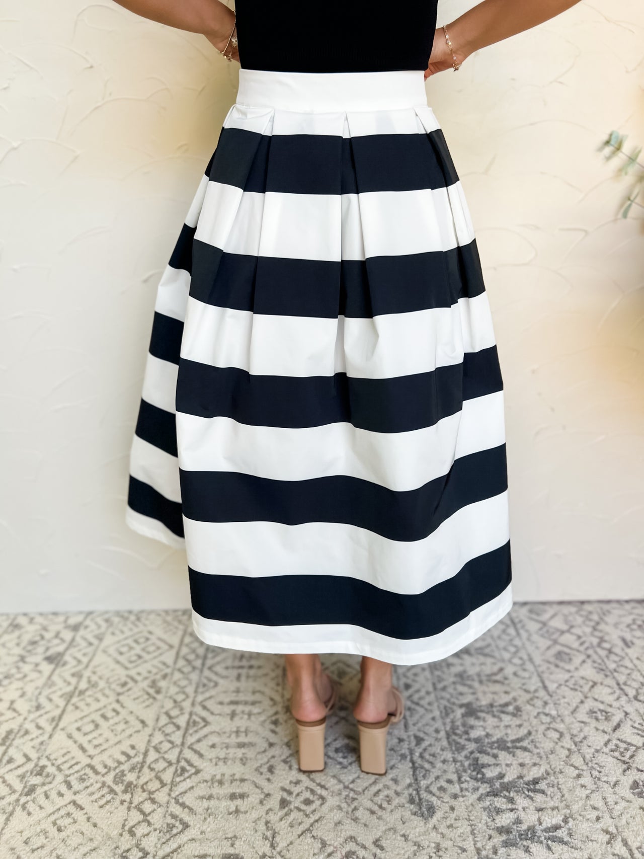She Is The Moment Stripe Skirt