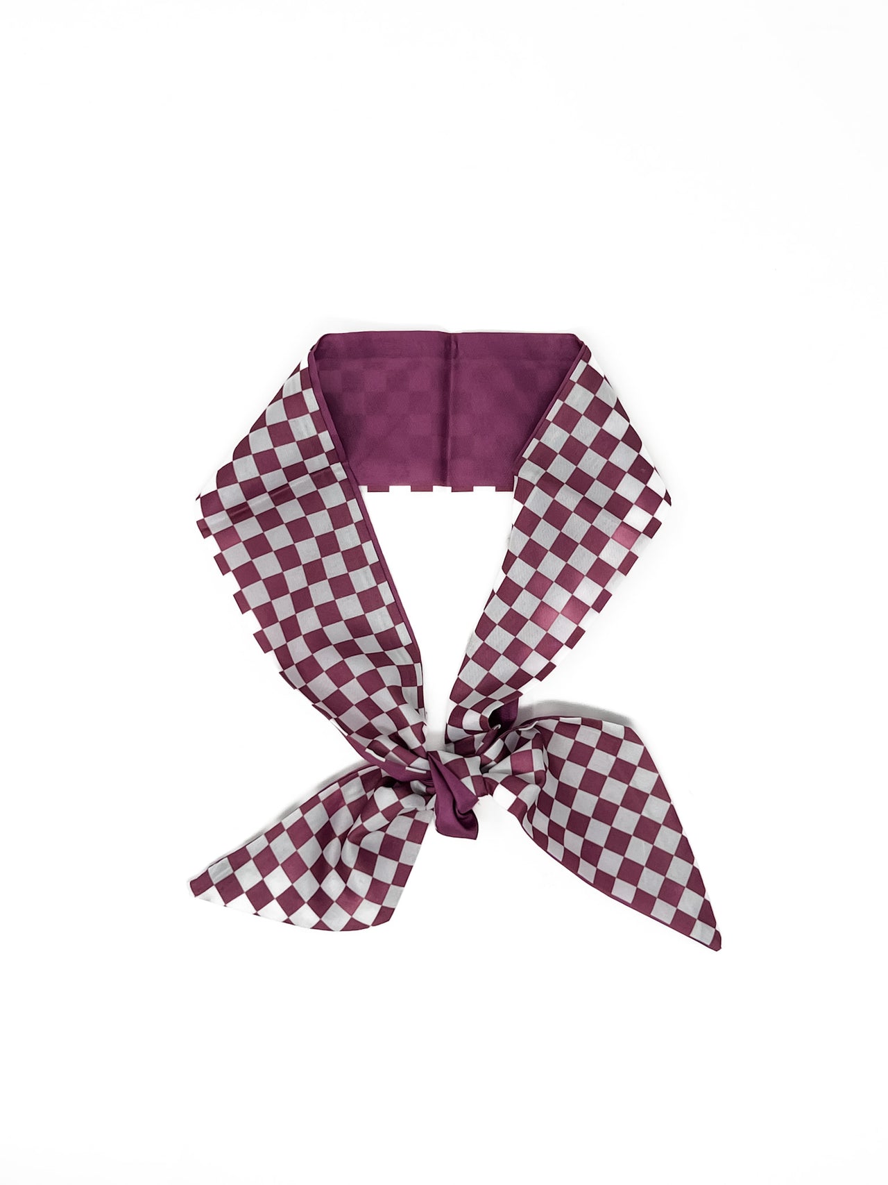 Claire Violet Checkered Scarf