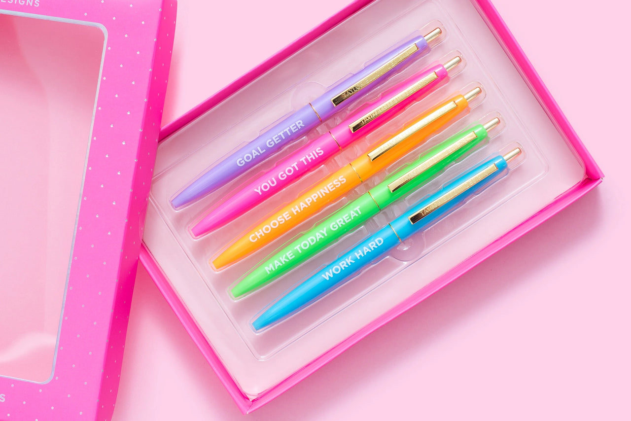 Pen Set- Motivational Assorted Colors 5pcs