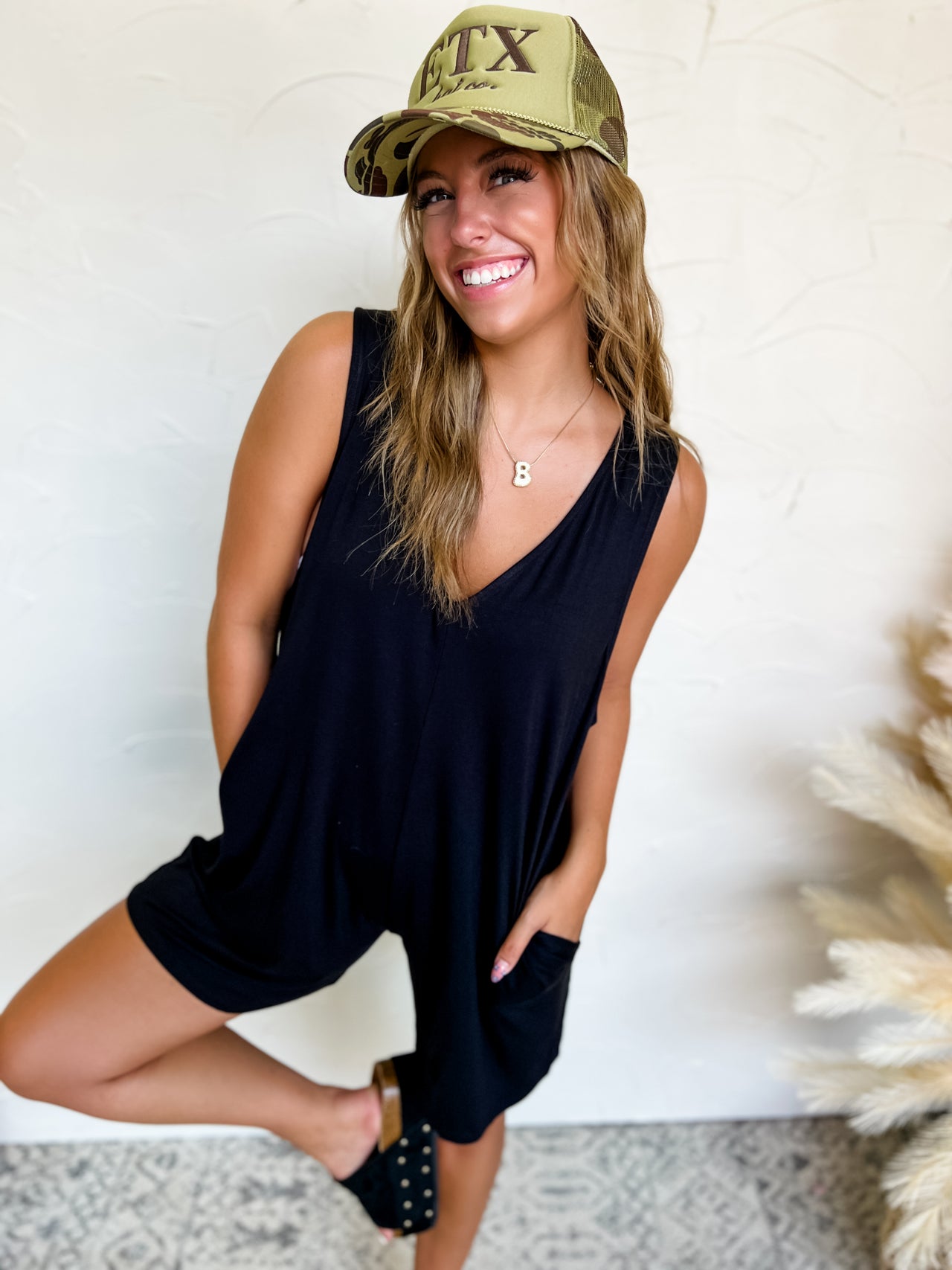 Passing Time Jersey Knit Romper