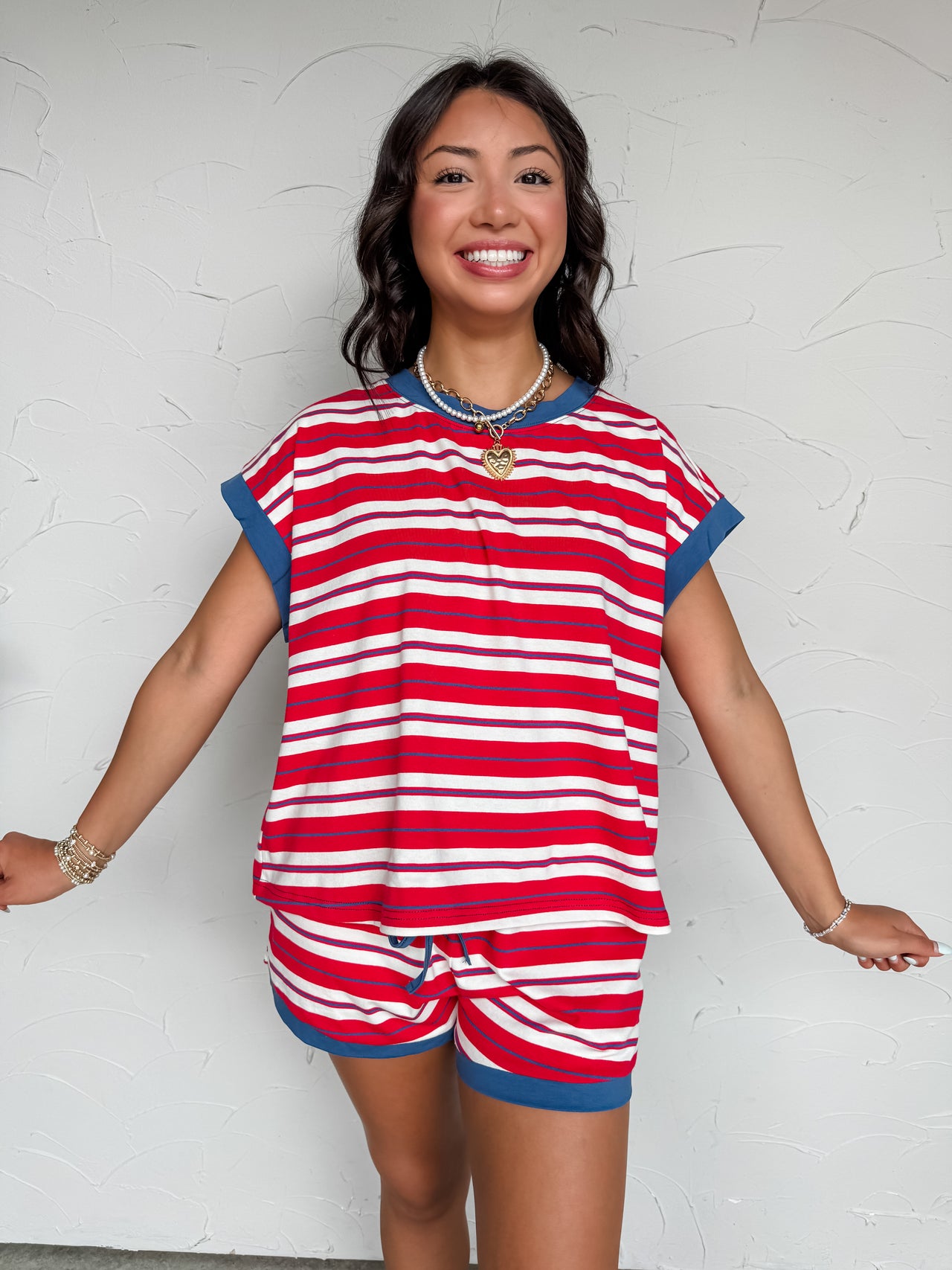 Feeling Patriotic Striped Lounge Set