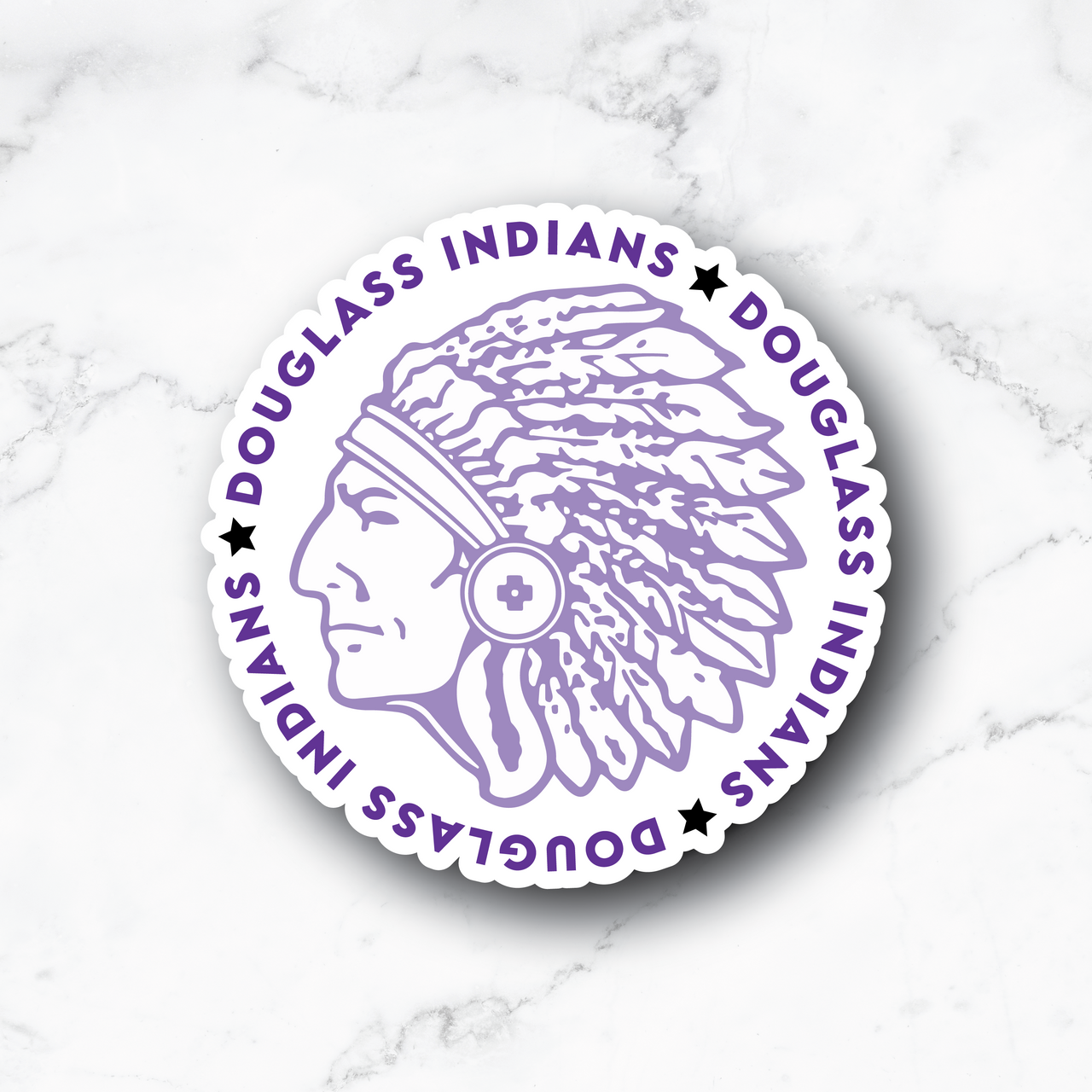 Douglass Indians Logo Sticker