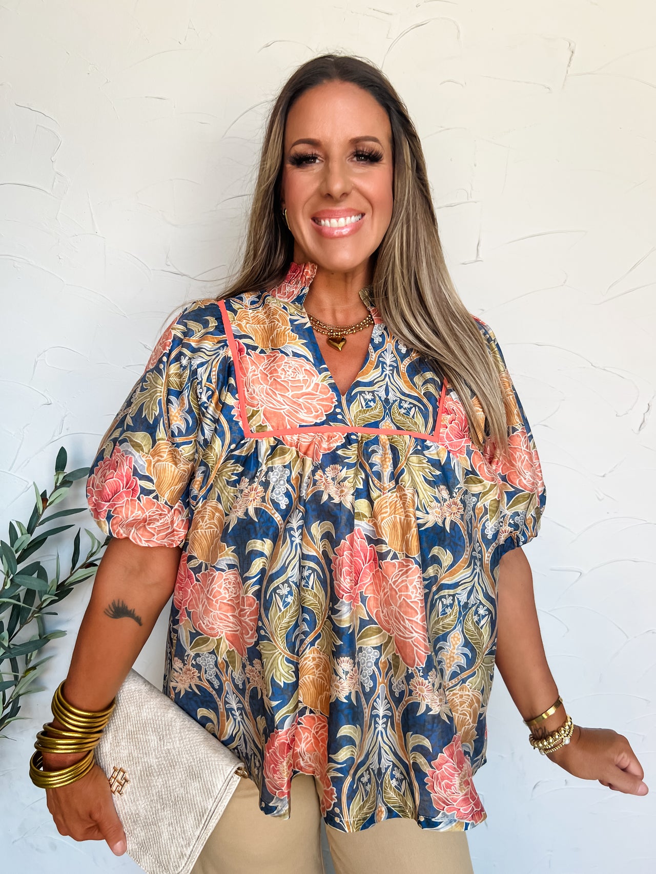 All To Myself V Neck Smocked Top