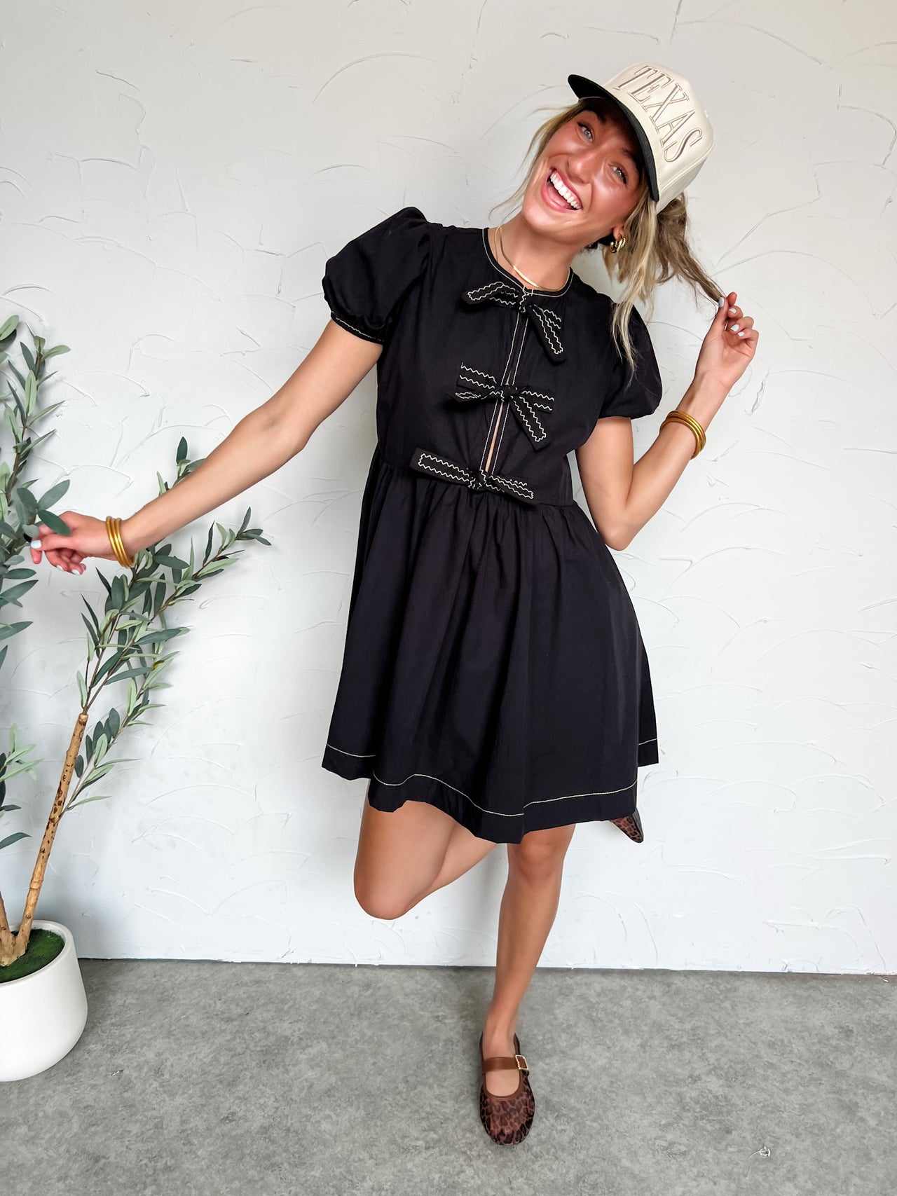 Weekend Days Ahead Babydoll Dress- Black
