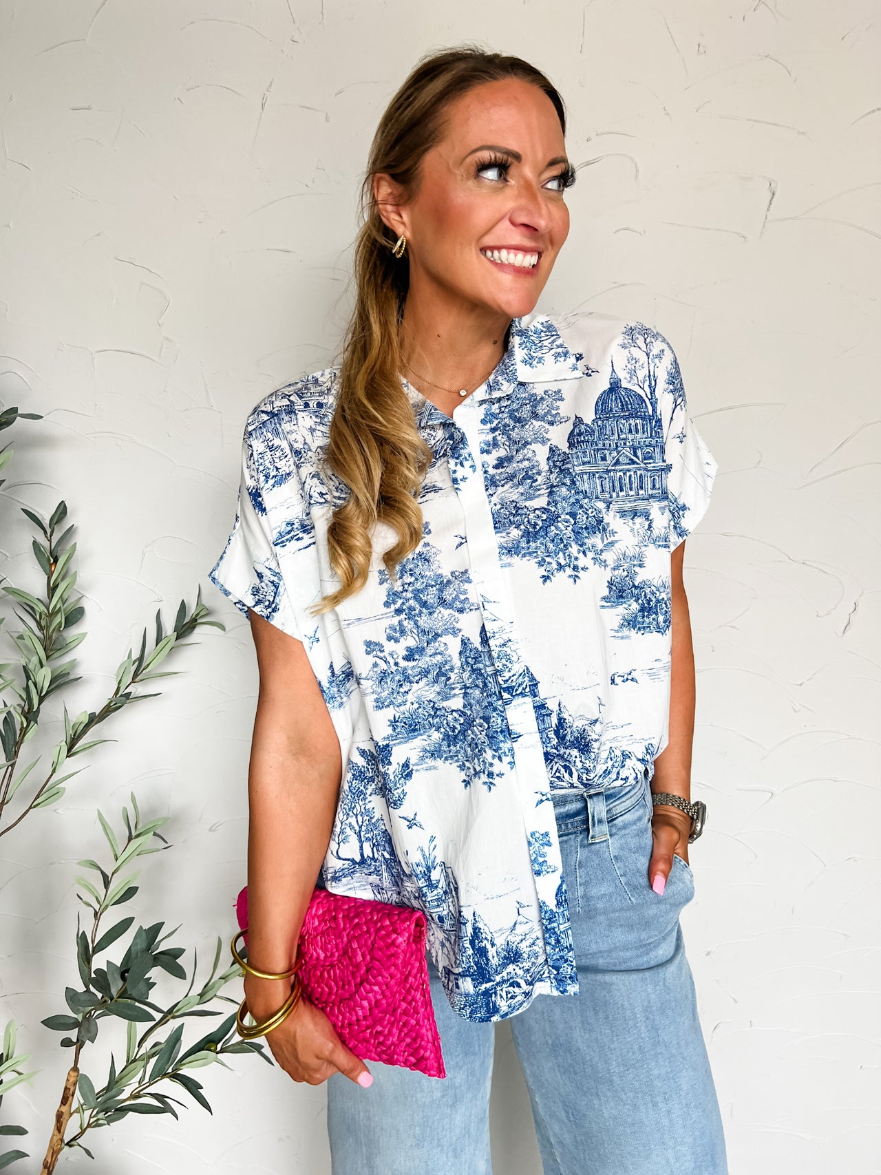Beauty In Blue Two Tone High Low Top