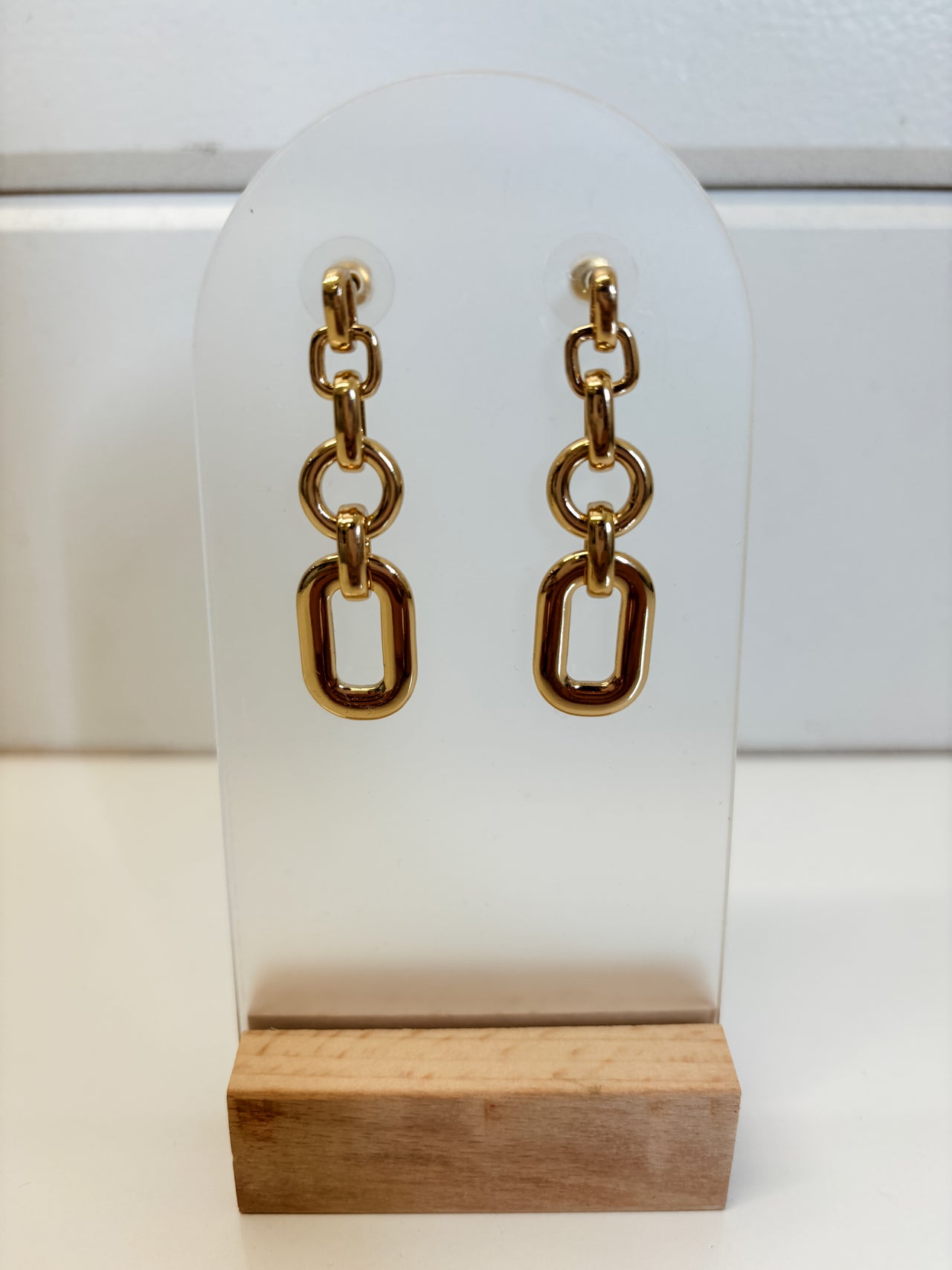 Lori Gold Chain Link Dangle Earrings
