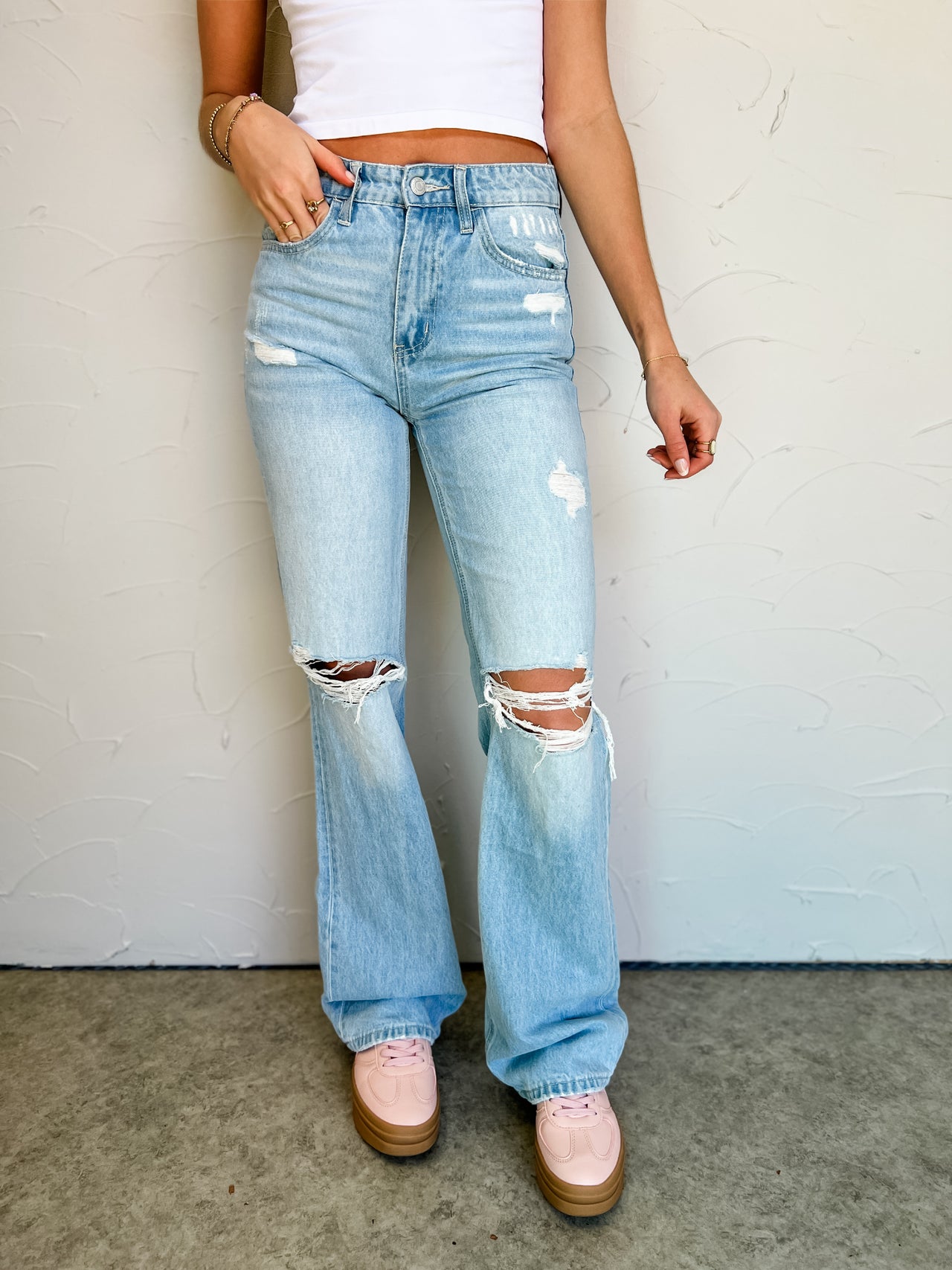 Promise Me 90's Vintage Super High Rise Flare Jeans