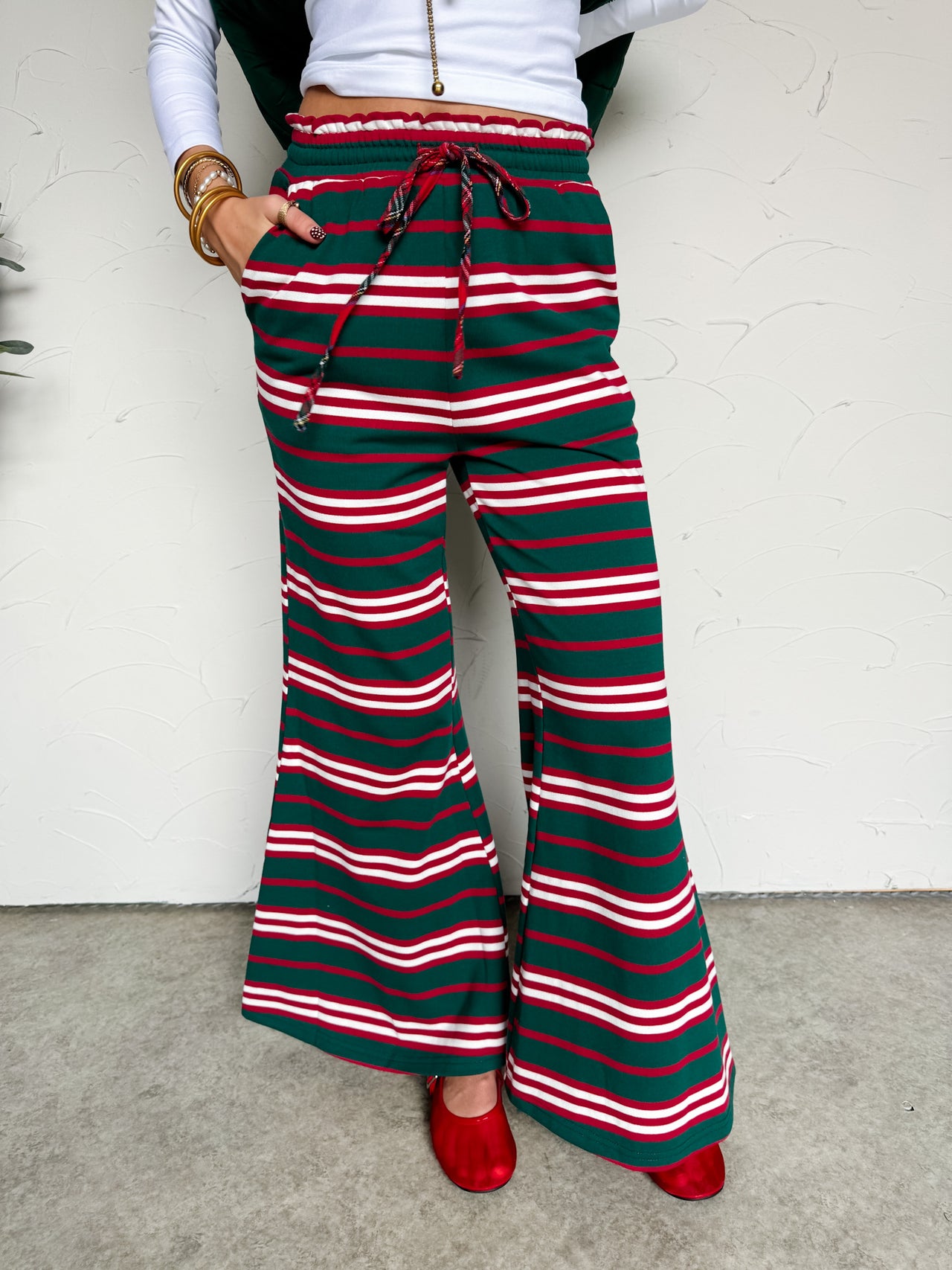 Just My Theory Stripe Palazzo Pants