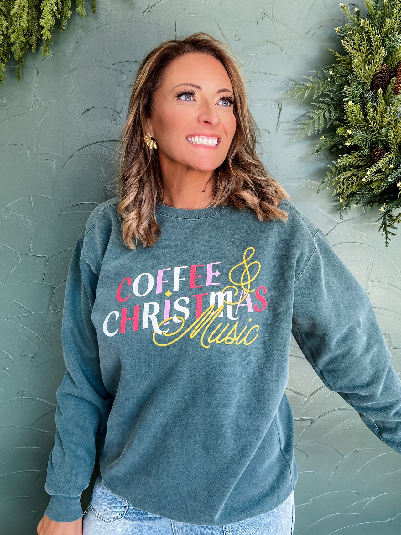 Coffee and Christmas Music Sweatshirt