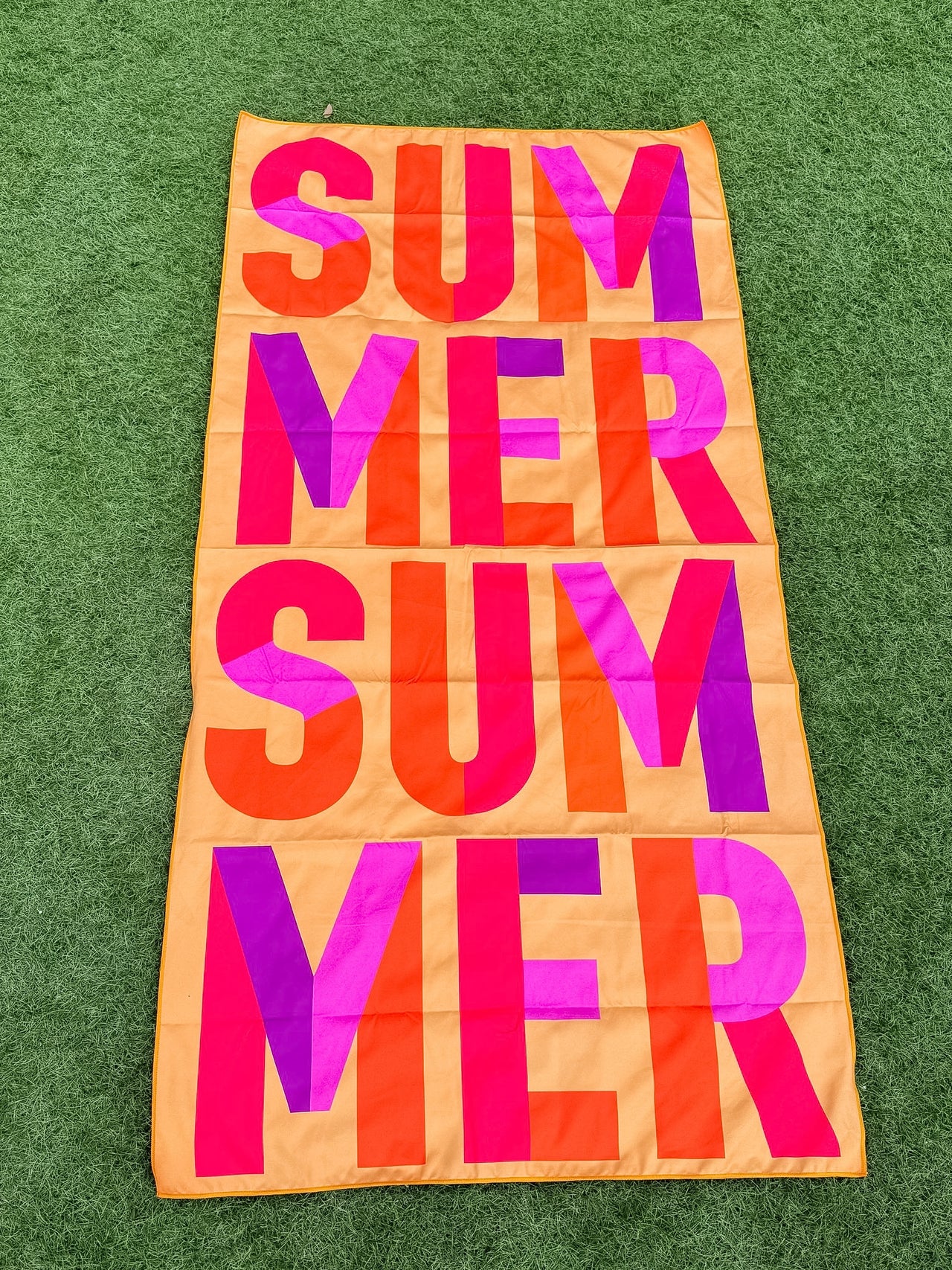 Orange Summer Colorblock Quick Dry Towel
