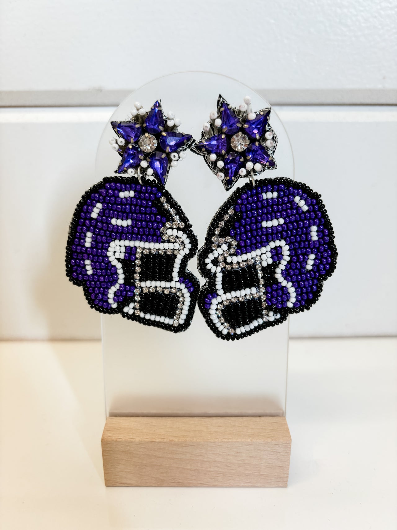 Stars & Helmets Beaded Earrings