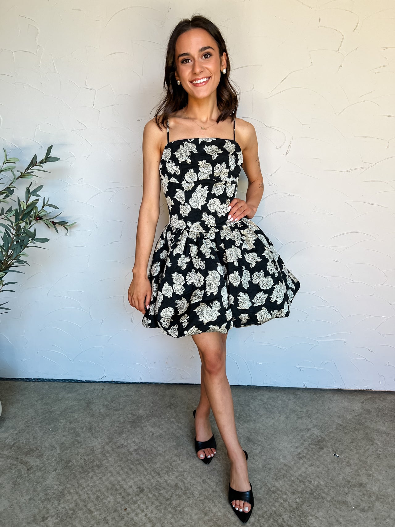 A Perfect Love Rose Lace Up Mini Dress