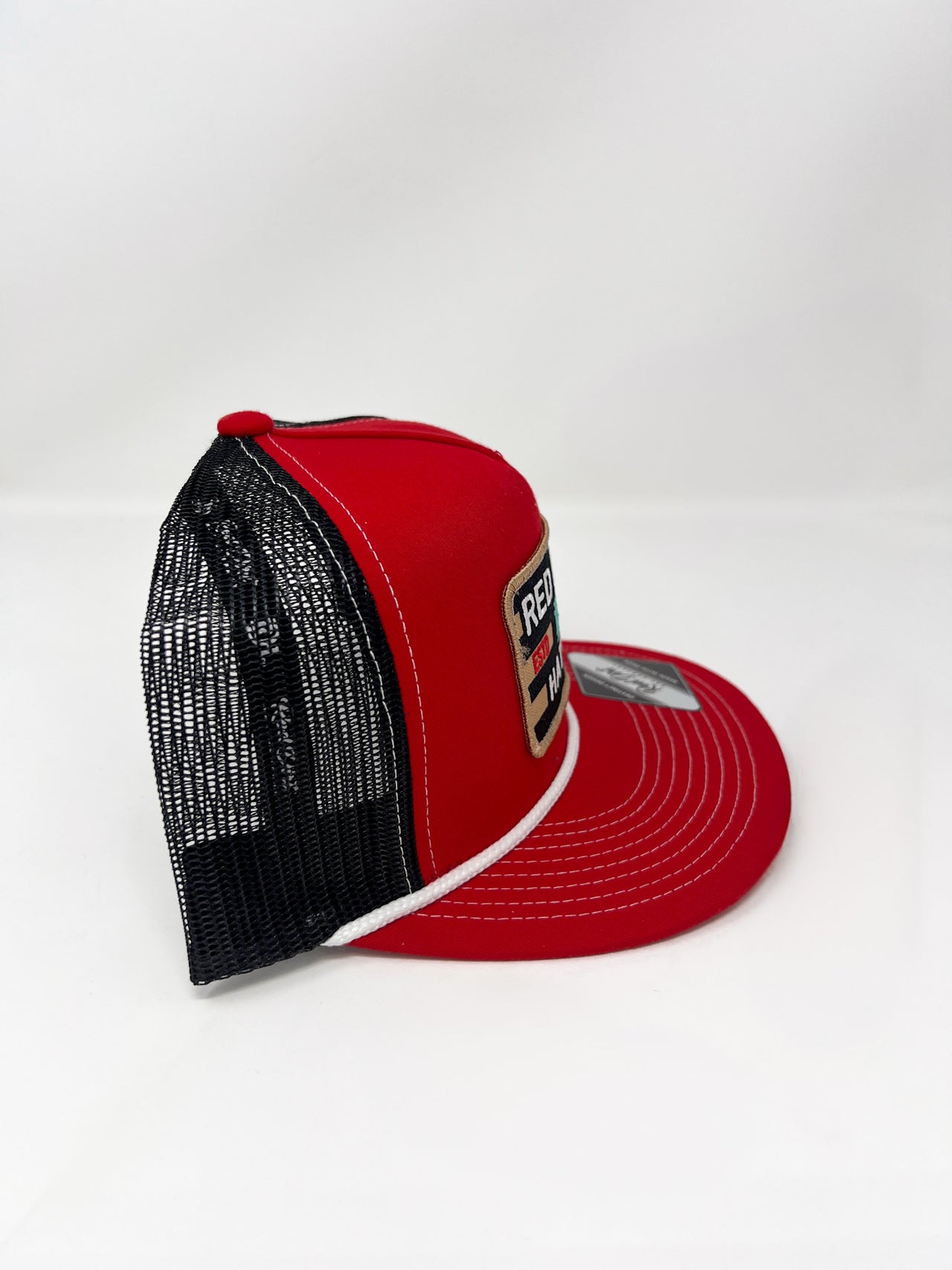 Big Britches Hat- Red/Black White Rope