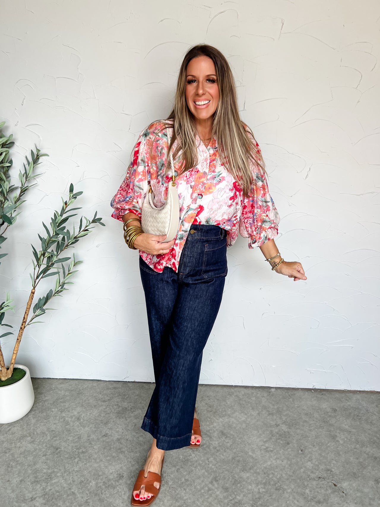 Secret Admirer Floral Button Down Top