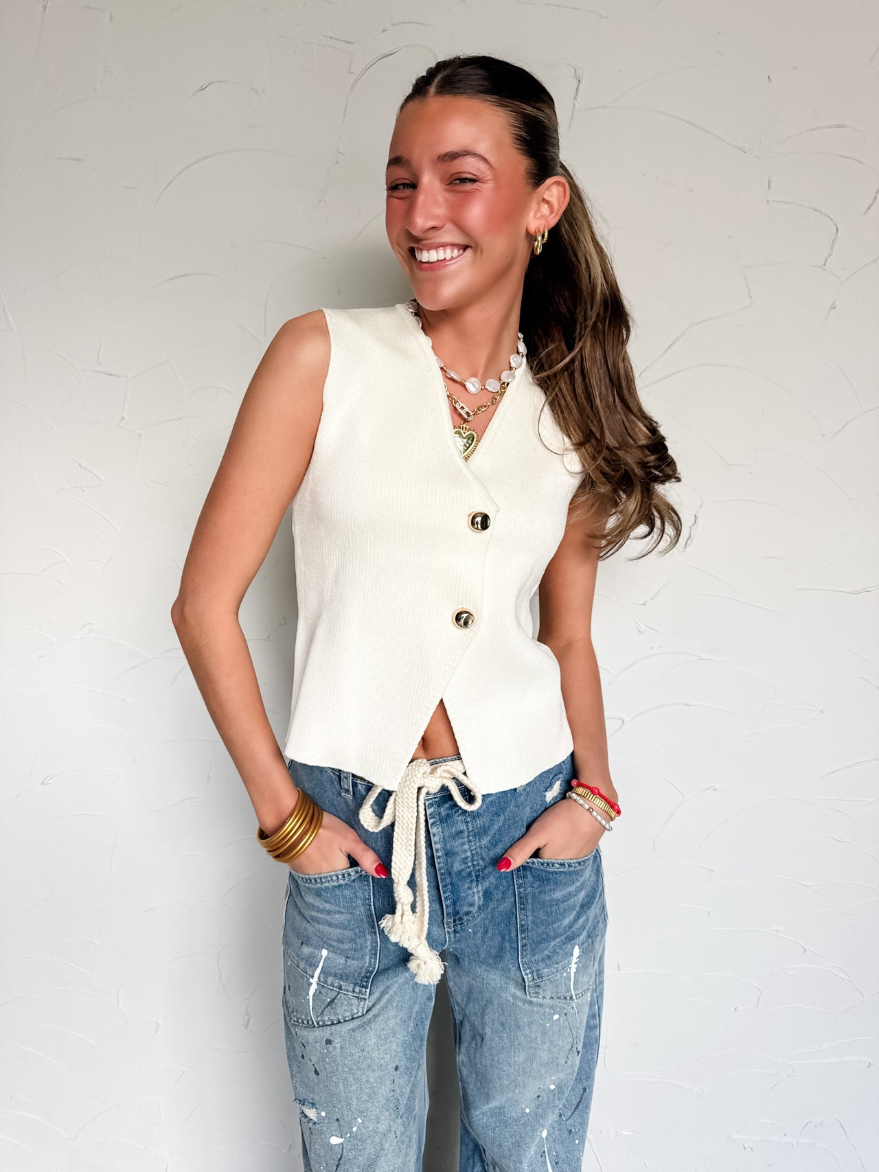 Write It Up Knit Sweater Vest