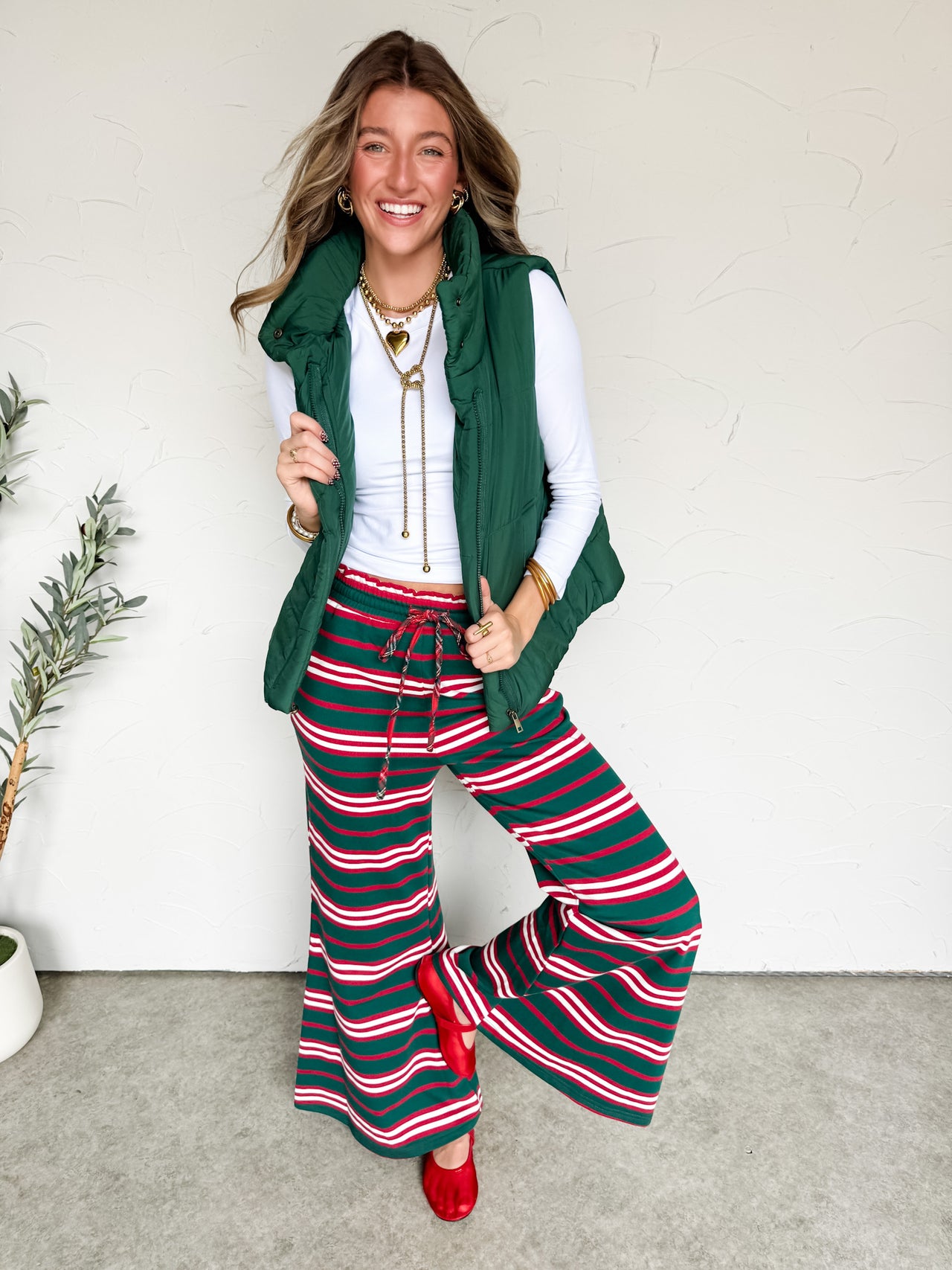 Almost Yours Puffer Vest- Hunter Green