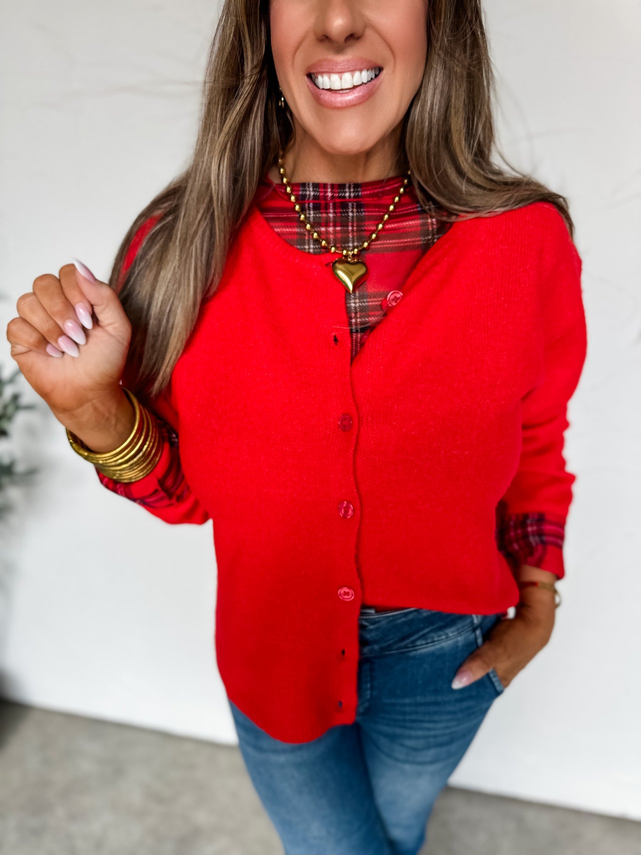 Lift Up Your Spirits Red Sweater