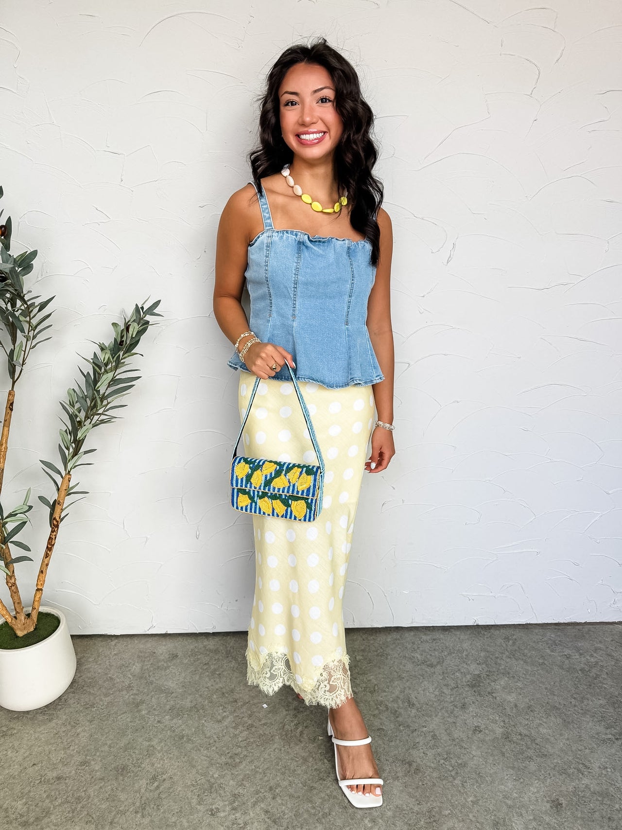 Everyday Appeal Denim Peplum Top