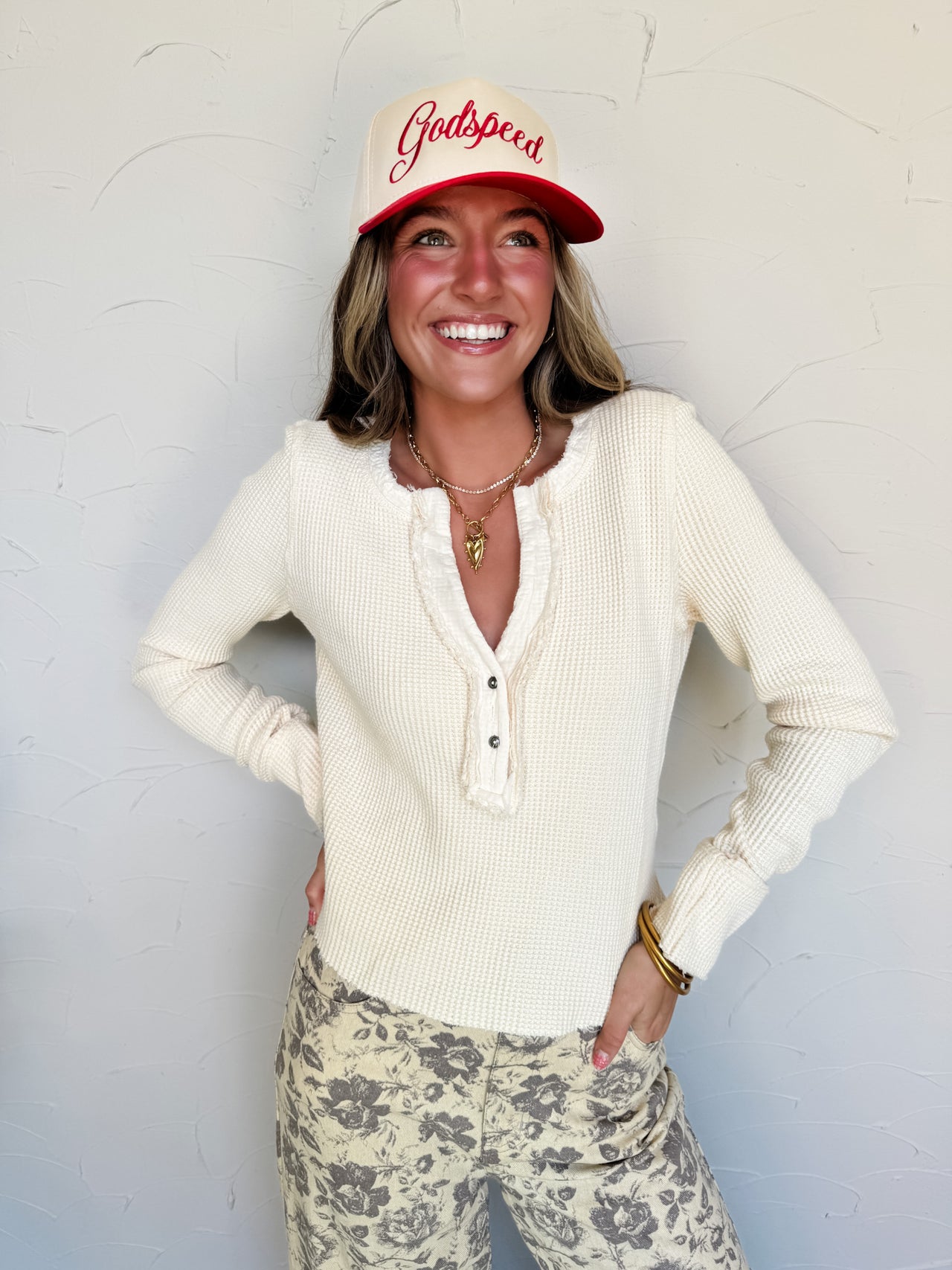 True To Yourself V Neck Top