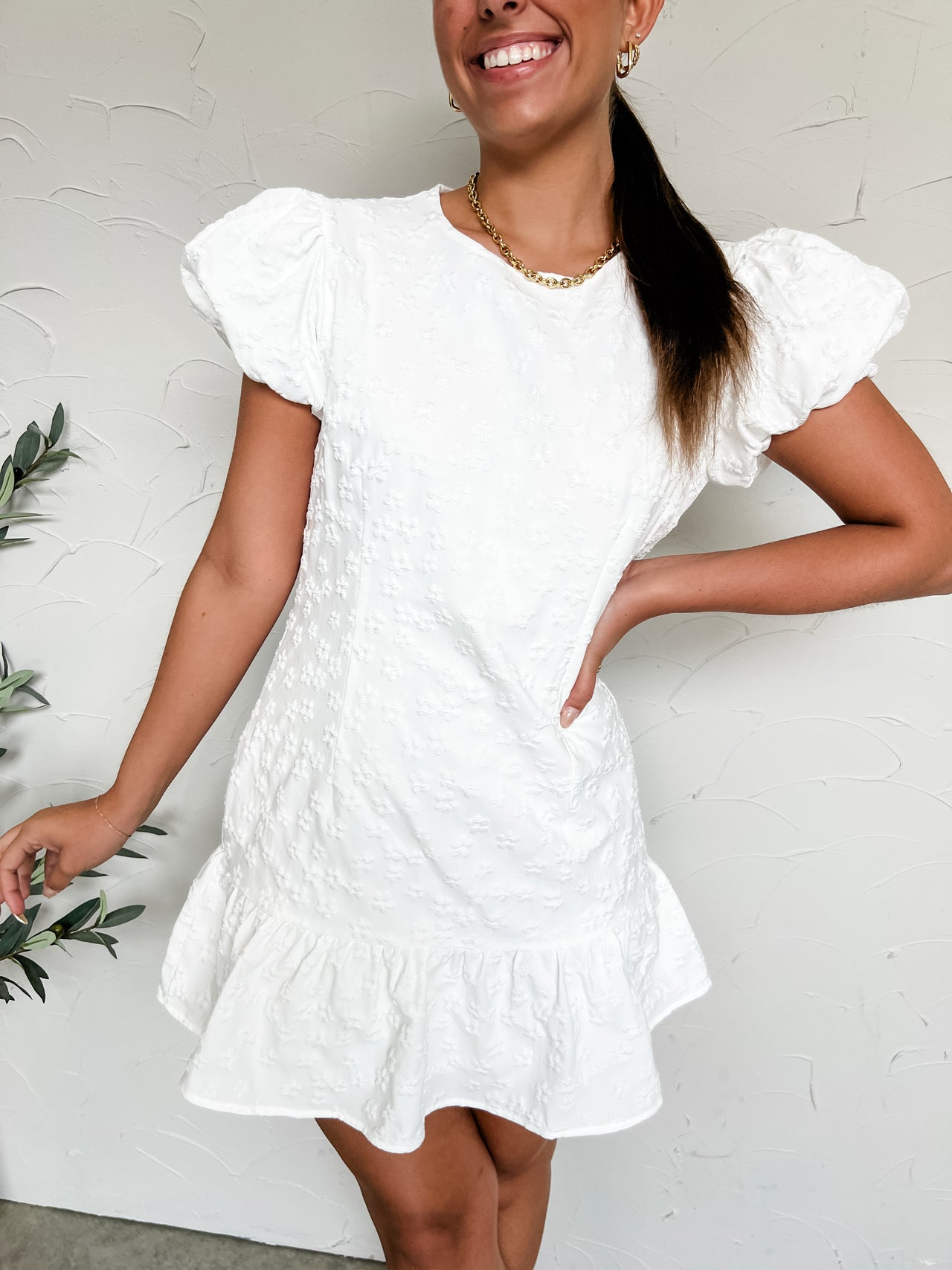 Impressively Iconic Floral Peplum Mini Dress