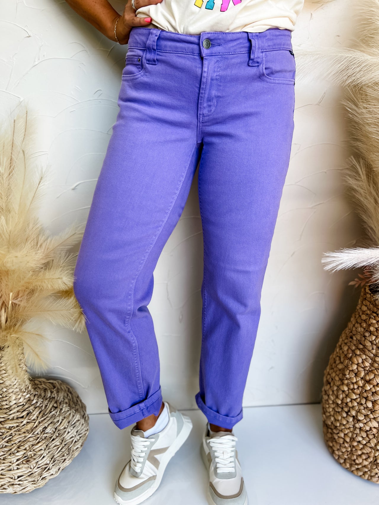 Hip Hop Dreams Purple 90's Relaxed Straight Leg Jeans