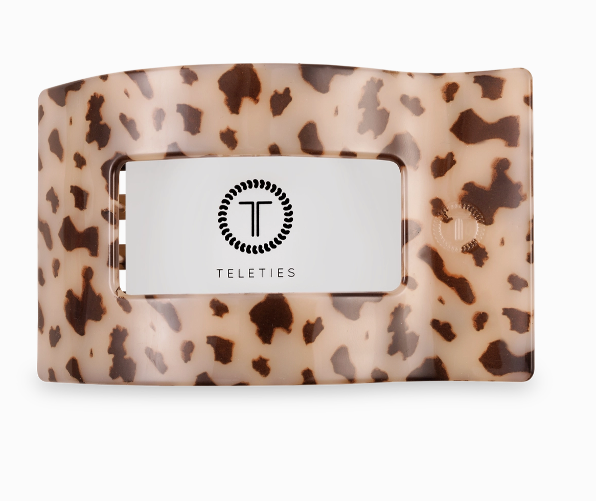 Blonde Tortoise Rectangle Hair Clip- Large