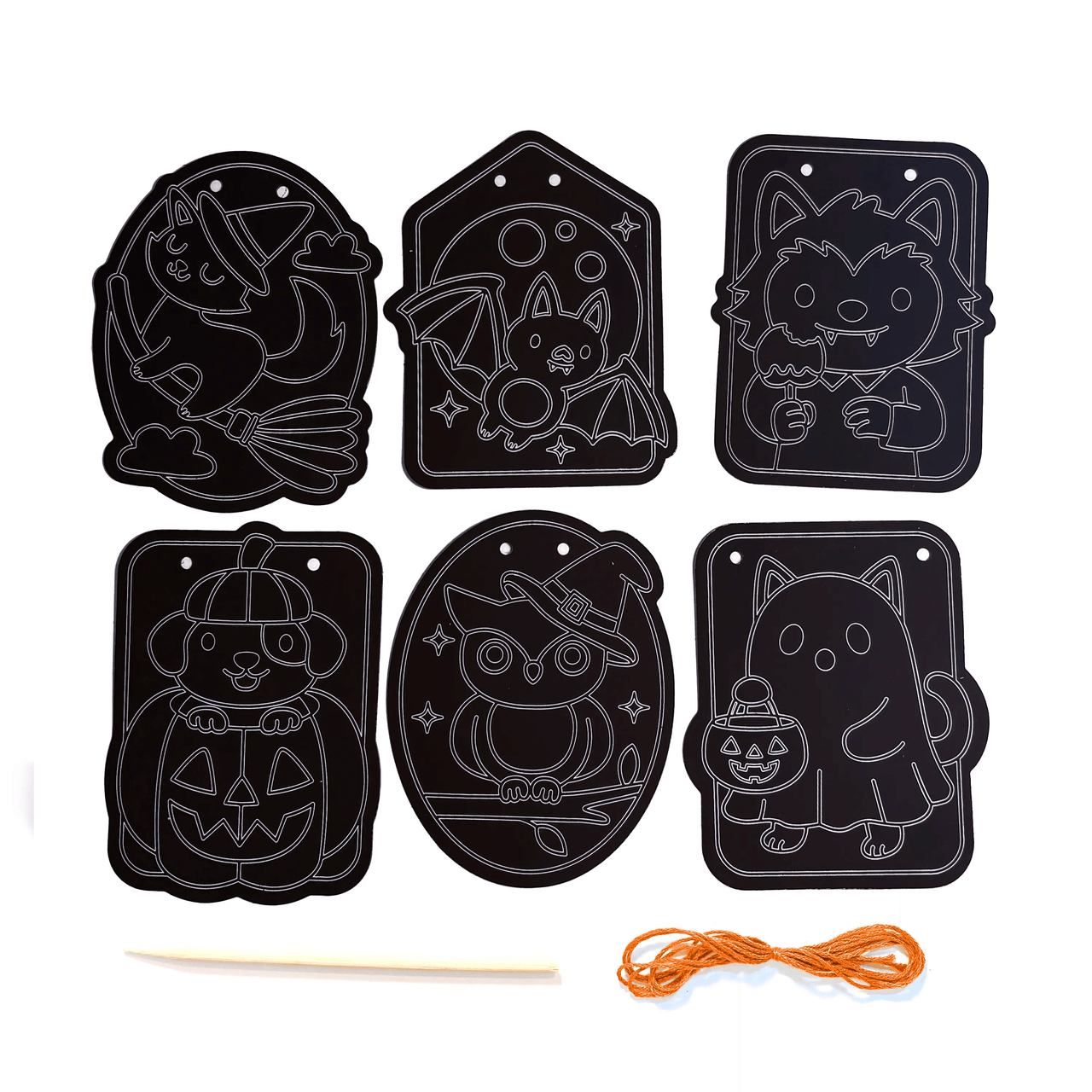 Mini Scratch & Scribble Window Banner Kit - Boo Buddies