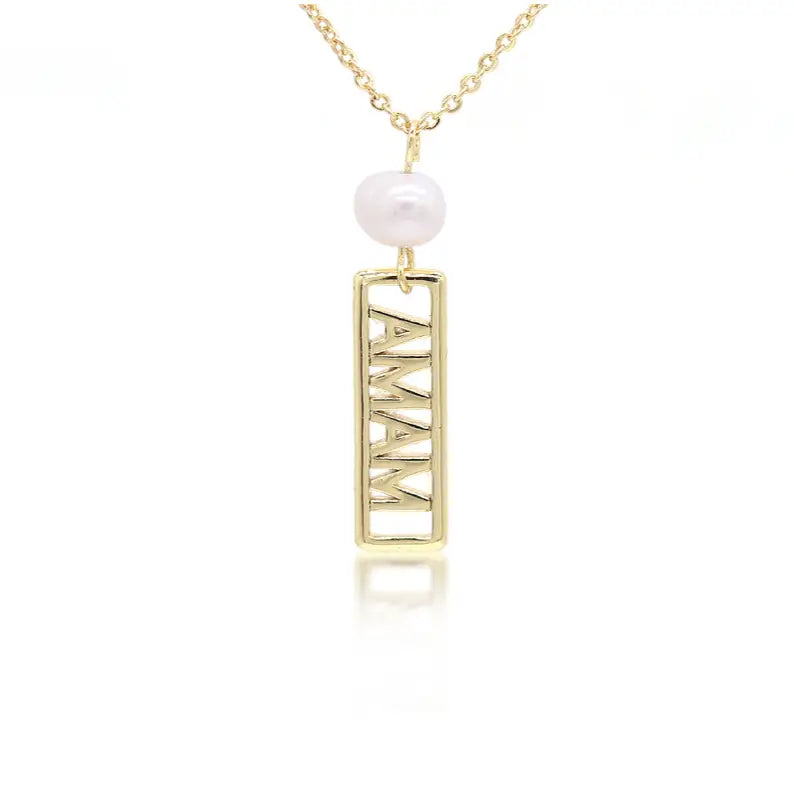 {SB}Pearl Mama Gold Necklace