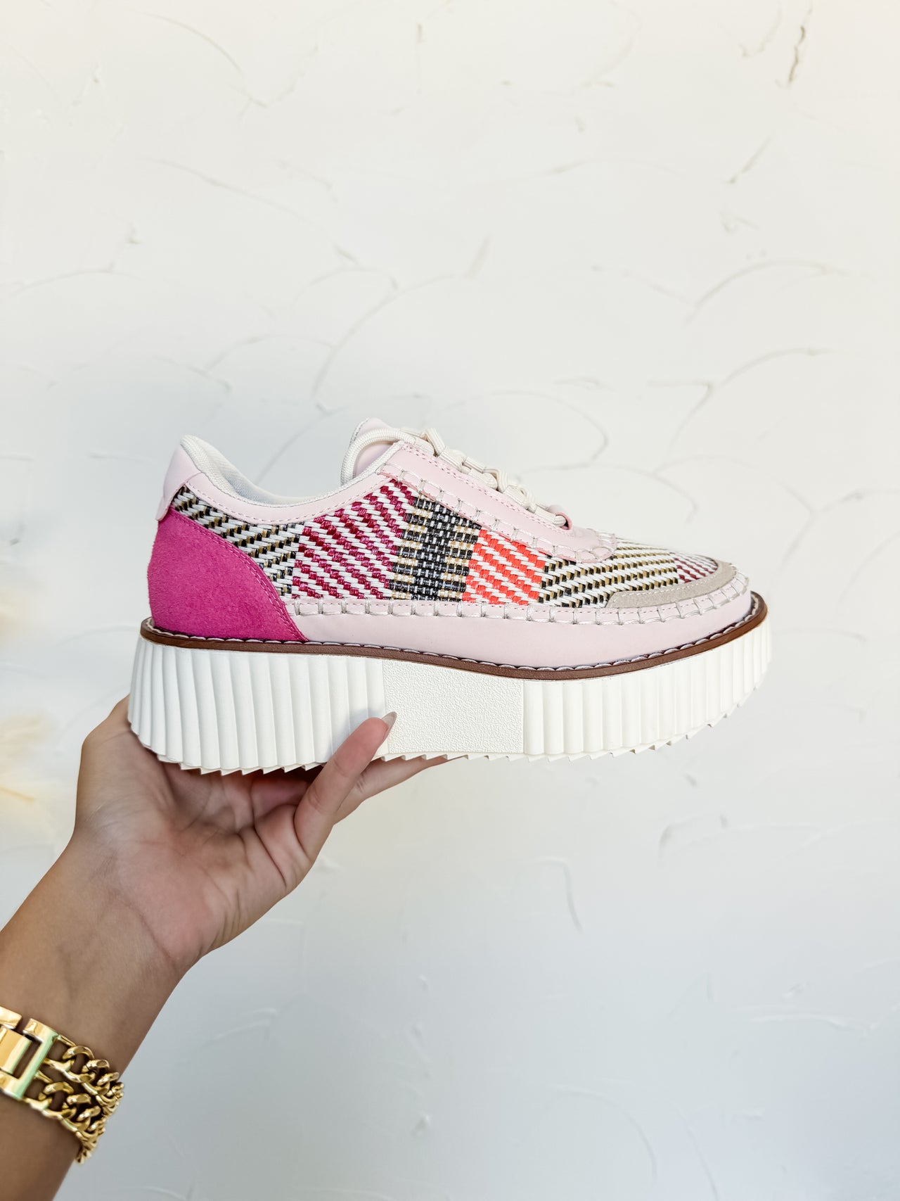 Sweet Woven Sneakers- Pink Multi