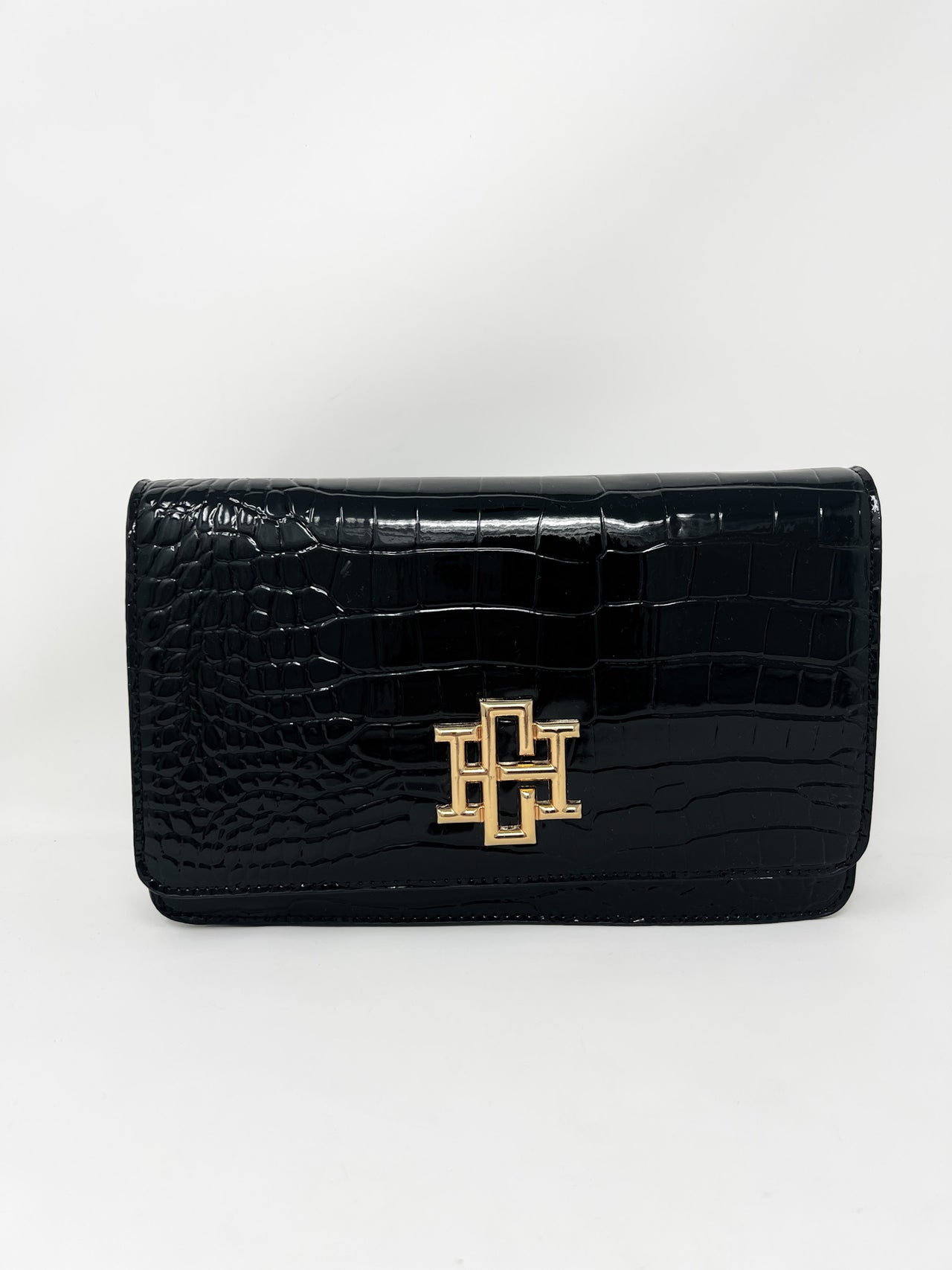 {CH} Bryn Clutch Crossbody Black Patent EC