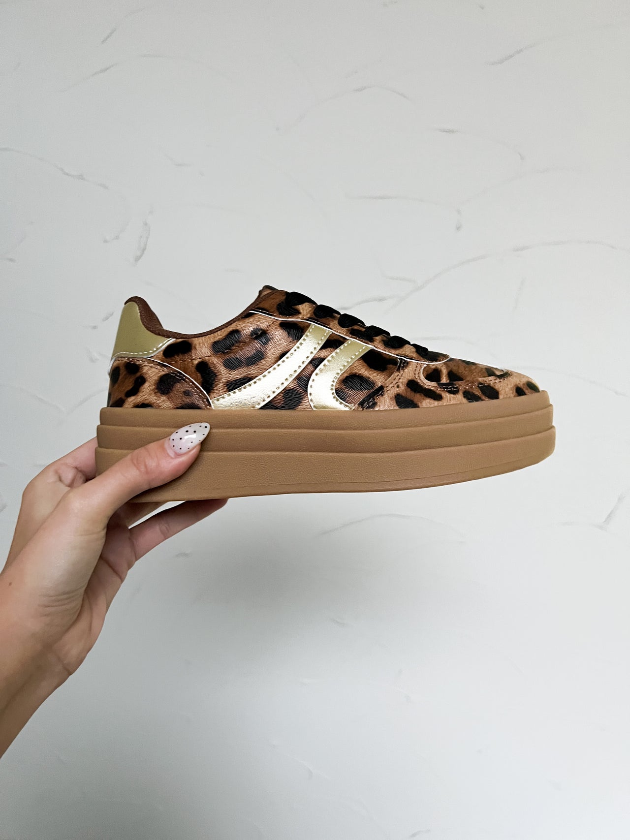 Gaze Sneakers- Leopard Gold